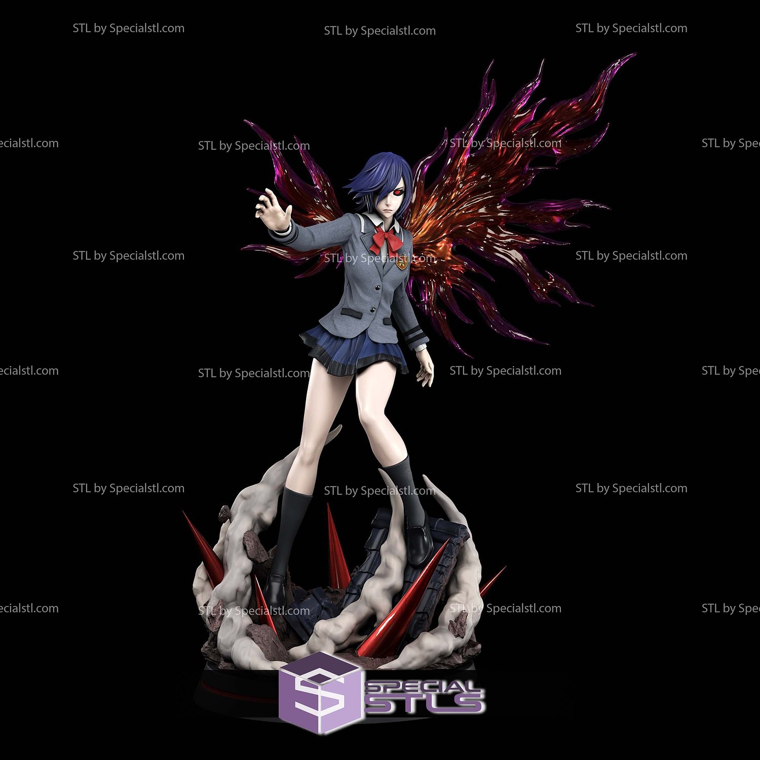 Touka Kirishima Tokyo Ghoul STL Files 3D Model — view 3