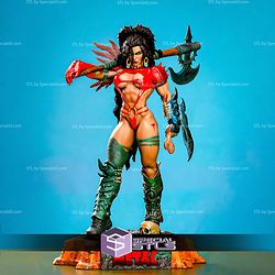 Julie Strain Heavy Metal STL Files 3D Model