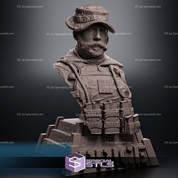 Captain John Price Bust 3D Printer Files STL Model