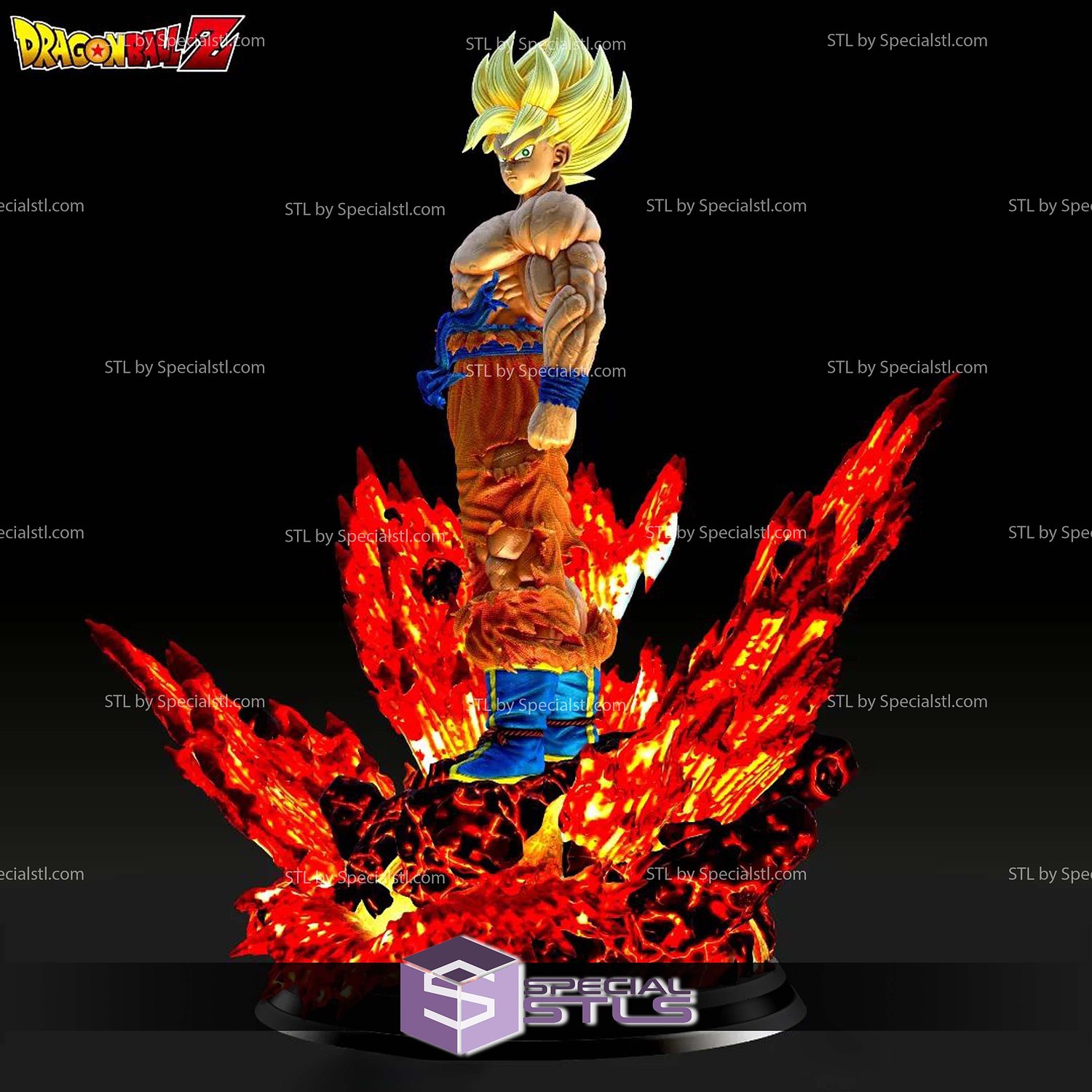 Goku Namek Magma 3D Printer Files STL Model — view 4