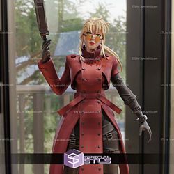 Vash The Stampede Trigun Girl Sculptures 3D Printing STL Model