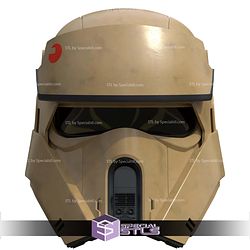 Cosplay STL Files Star Wars Rogue One Inspired Shoretrooper Helmet 3D Model
