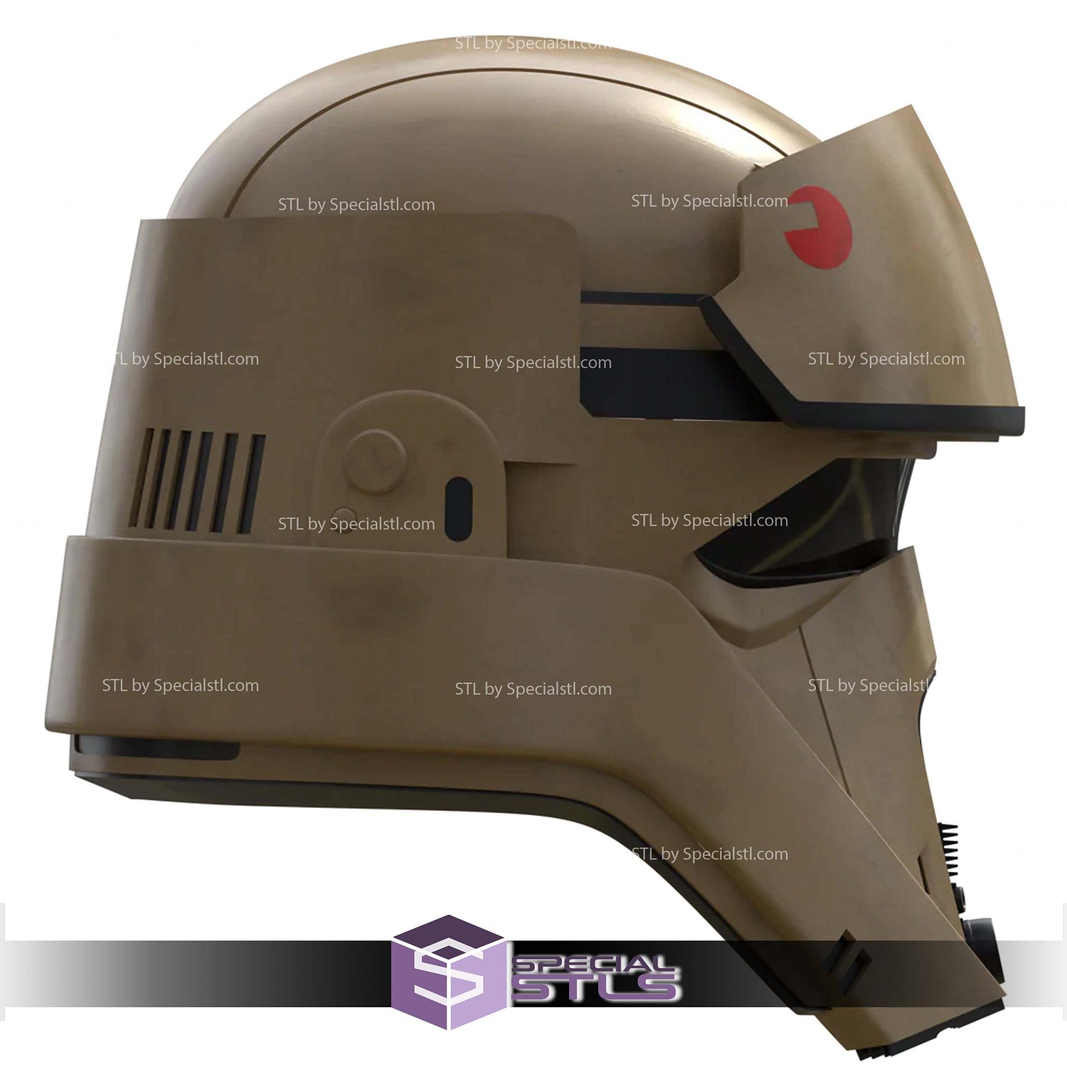 Cosplay STL Files Star Wars Rogue One Inspired Shoretrooper Helmet 3D Model — view 2