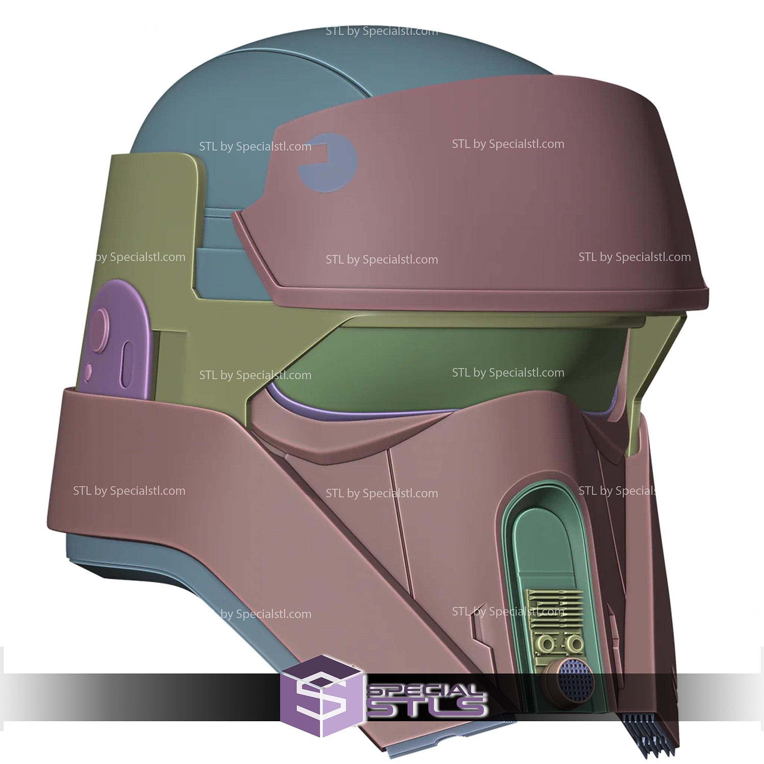 Cosplay STL Files Star Wars Rogue One Inspired Shoretrooper Helmet 3D Model — view 5