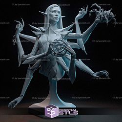 Lolth Dungeons Dragons Bust 3D Printer Files STL Model