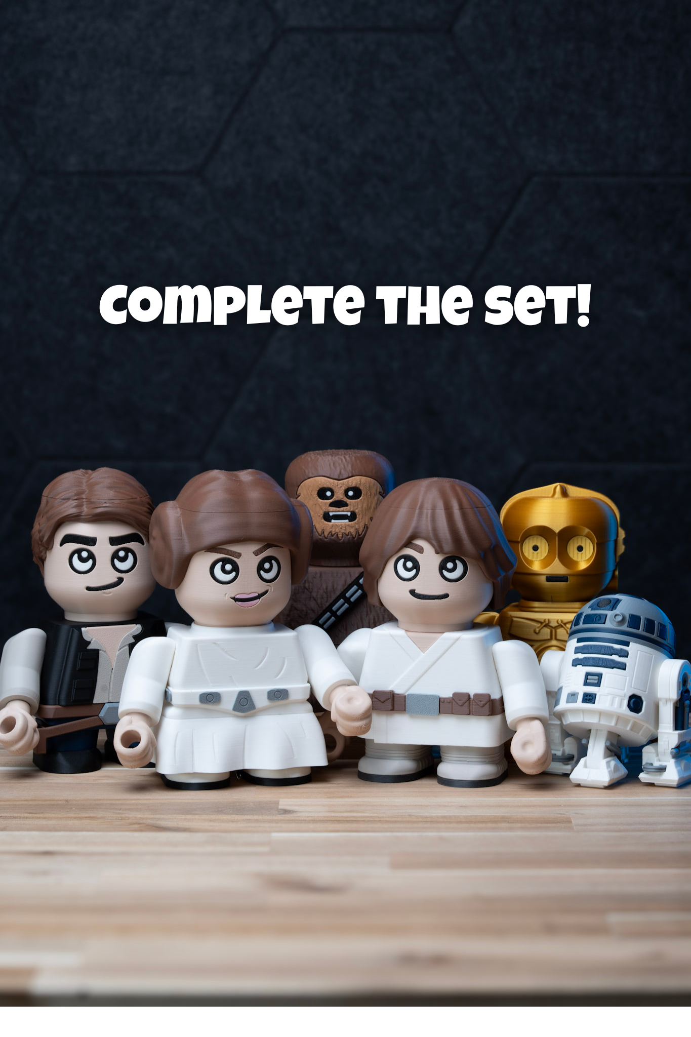 Chunky Leia - Star Wars Kit | No Supports, No AMS, No Glue 3D STL Model — view 4