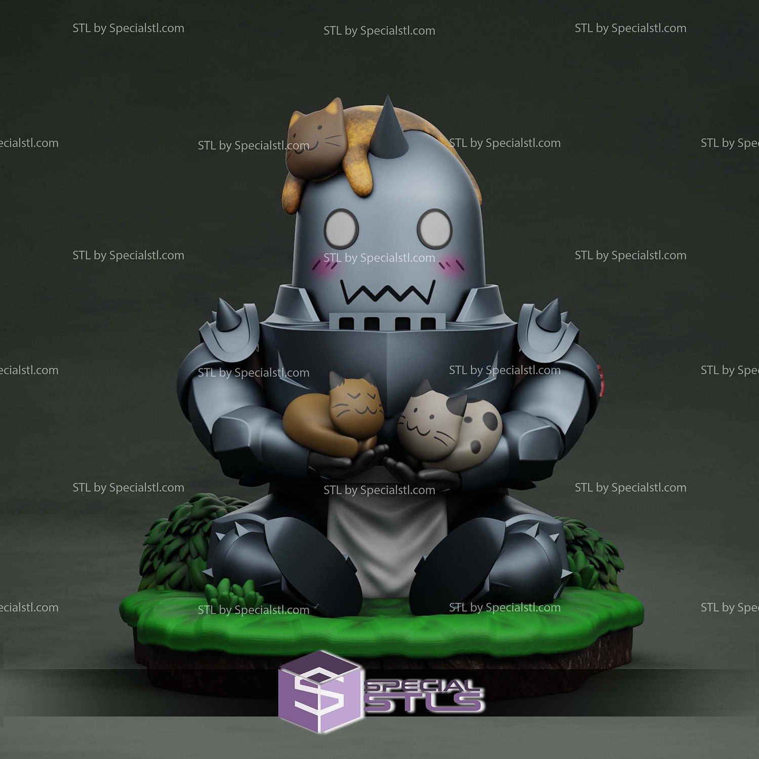 Alphonse Elric Chibi STL Printer Files 3D Model — view 2