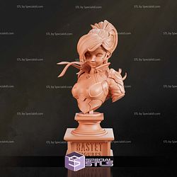 Rogue X Men Anime Style Bust 3D Printer Files STL Model — view 1