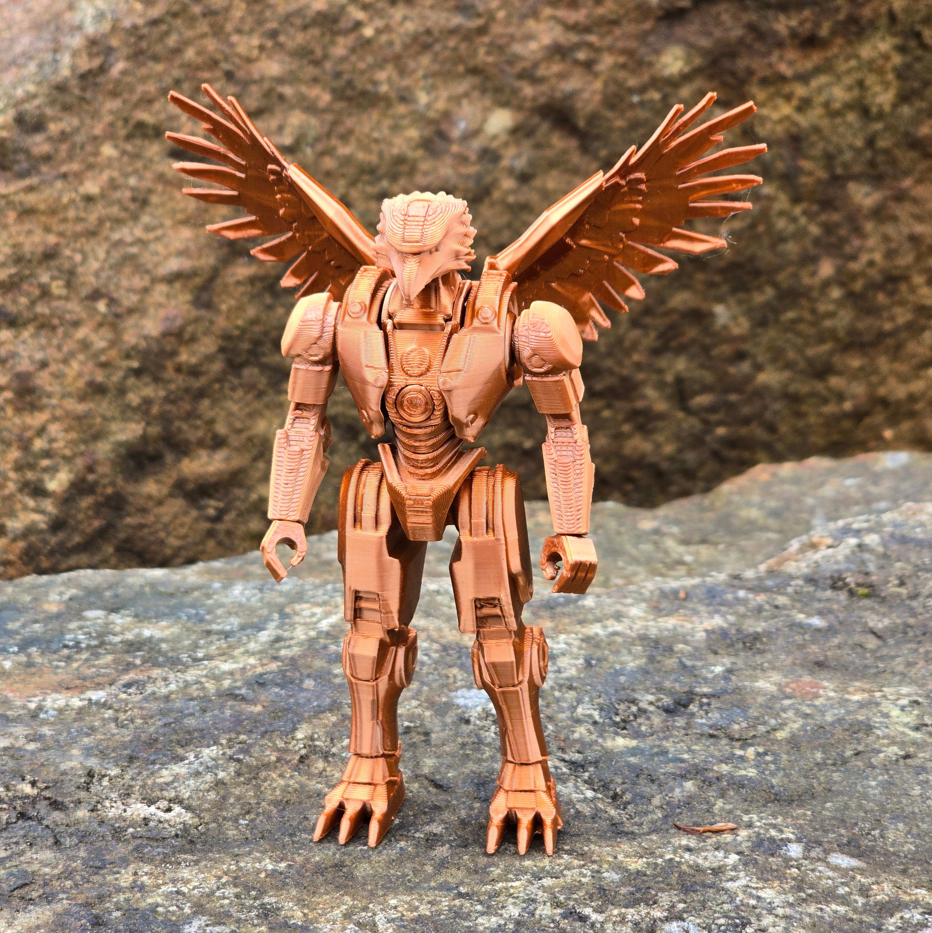 Articulated Retro Electronic Eagle Action Figure 3D 3MF Model
