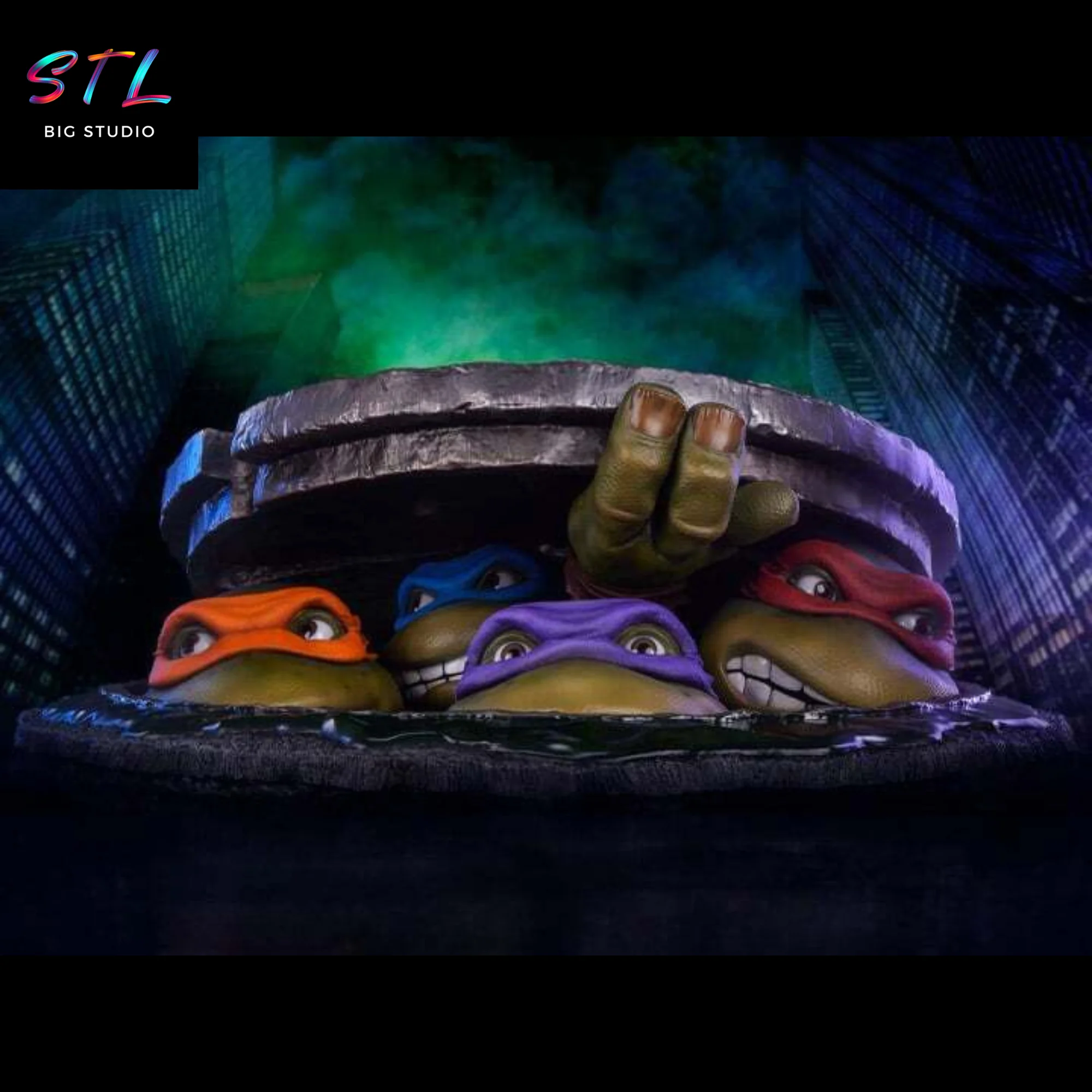 Teenage Mutant Ninja Turtles Sewer Diorama STL | 3D Printable Model Model