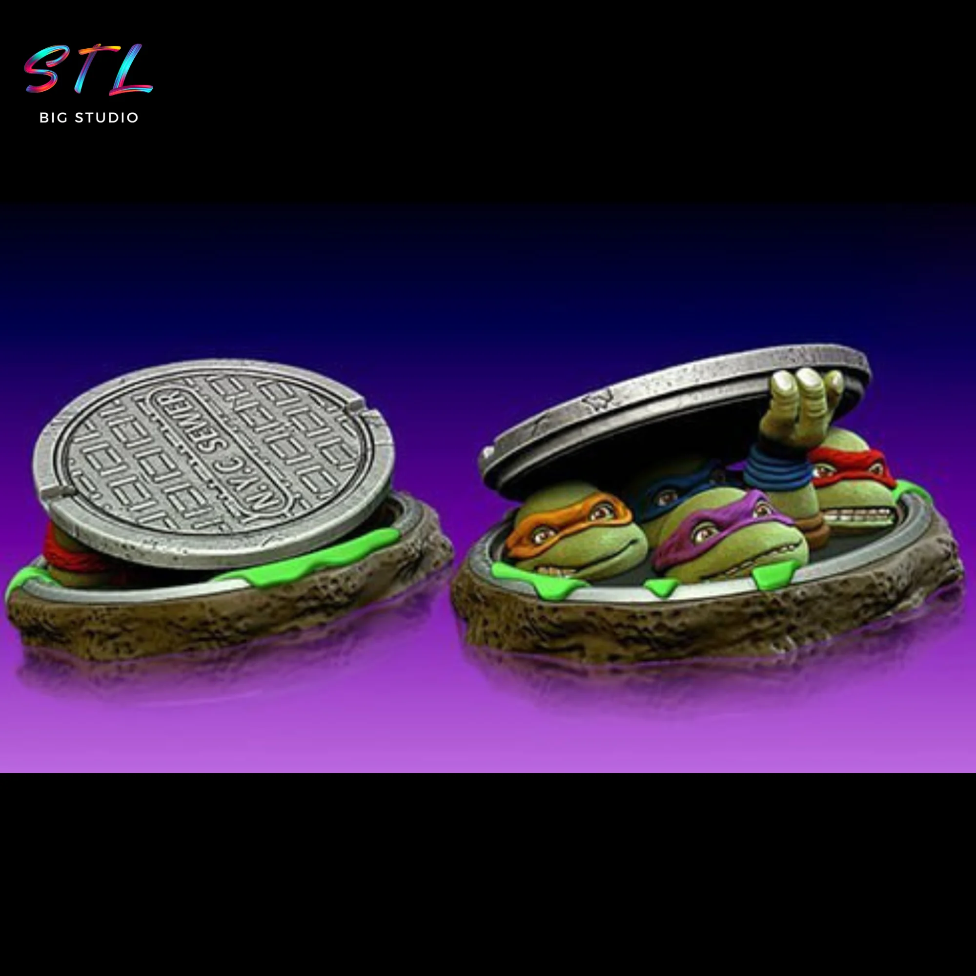 Teenage Mutant Ninja Turtles Sewer Diorama STL | 3D Printable Model Model — view 3