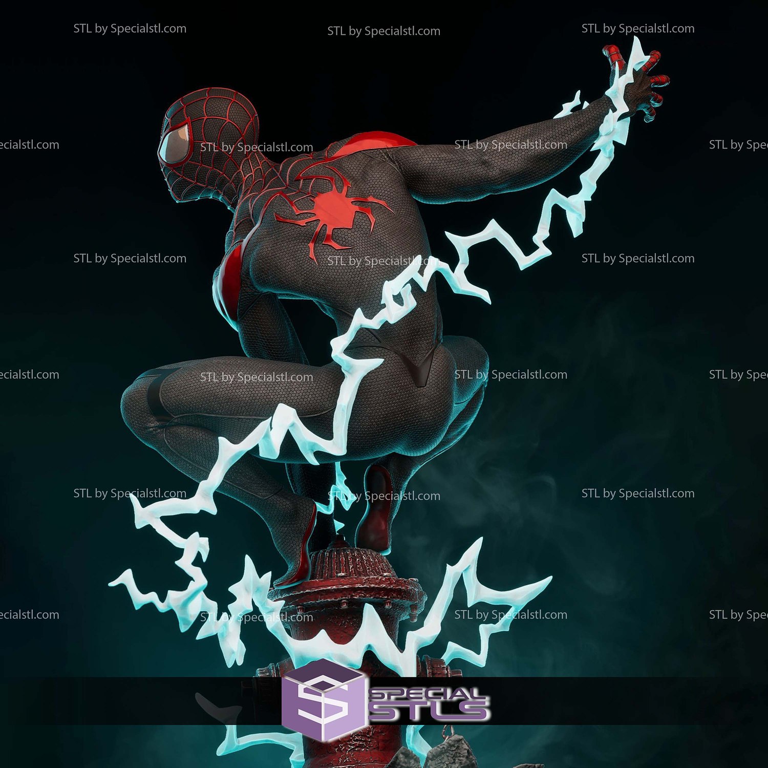 Miles Morales Thunder 1-6 3D Printer Files STL Model — view 3