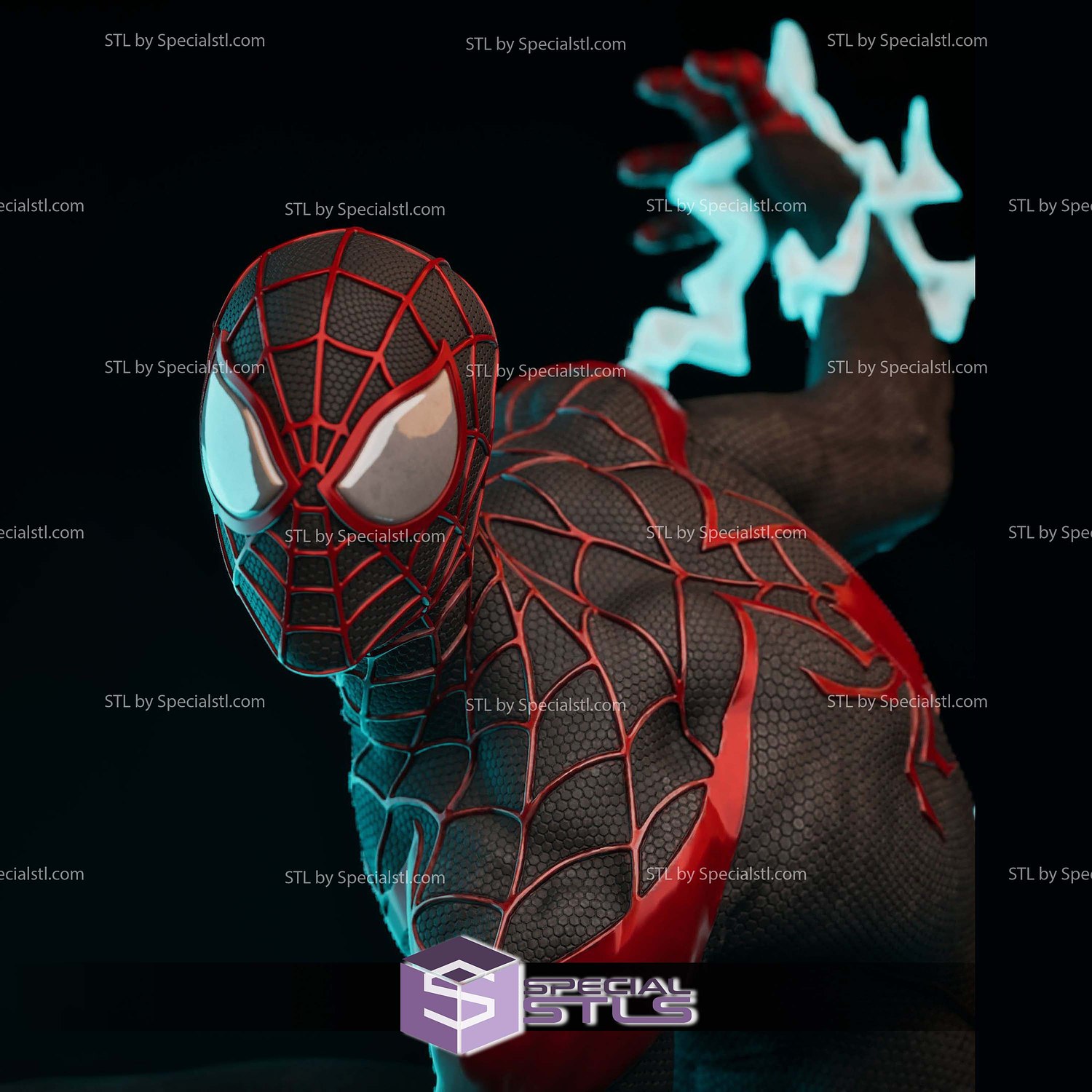 Miles Morales Thunder 1-6 3D Printer Files STL Model — view 4