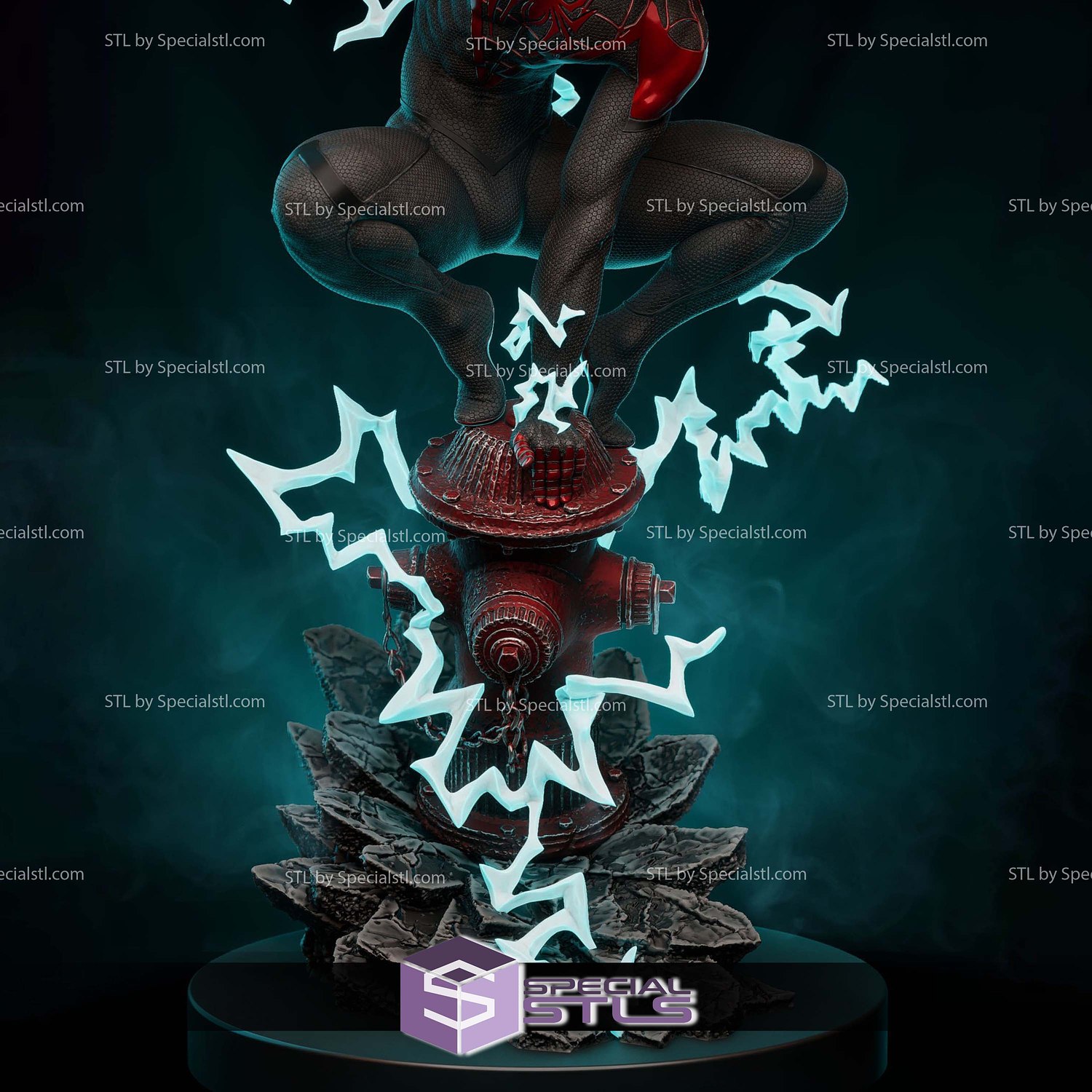 Miles Morales Thunder 1-6 3D Printer Files STL Model — view 5