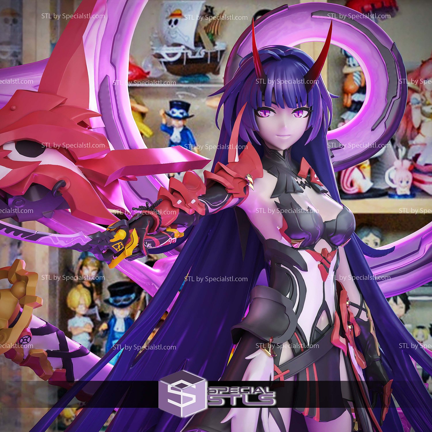 Herrscher of Thunder Raiden Mei STL Files 3D Model — view 2