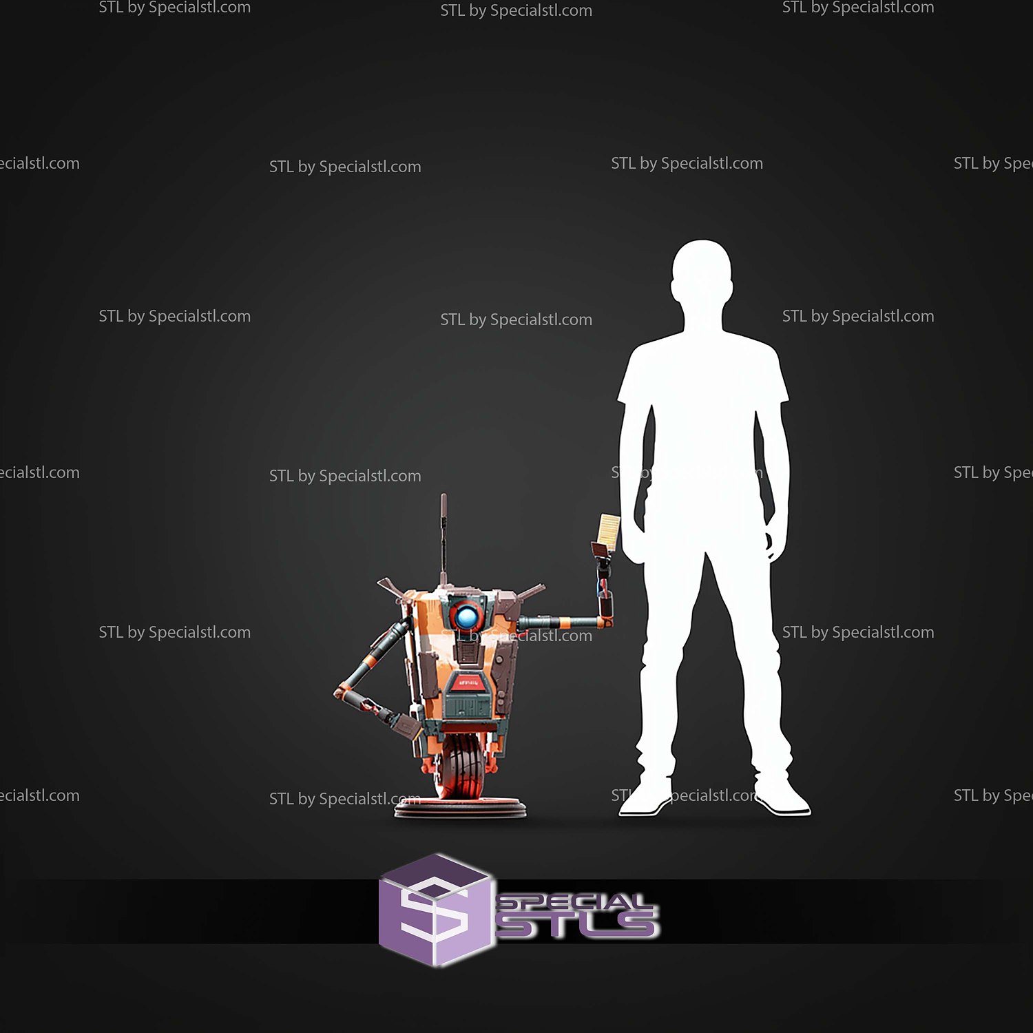 Life Size Claptrap STL Files 3D Model — view 4
