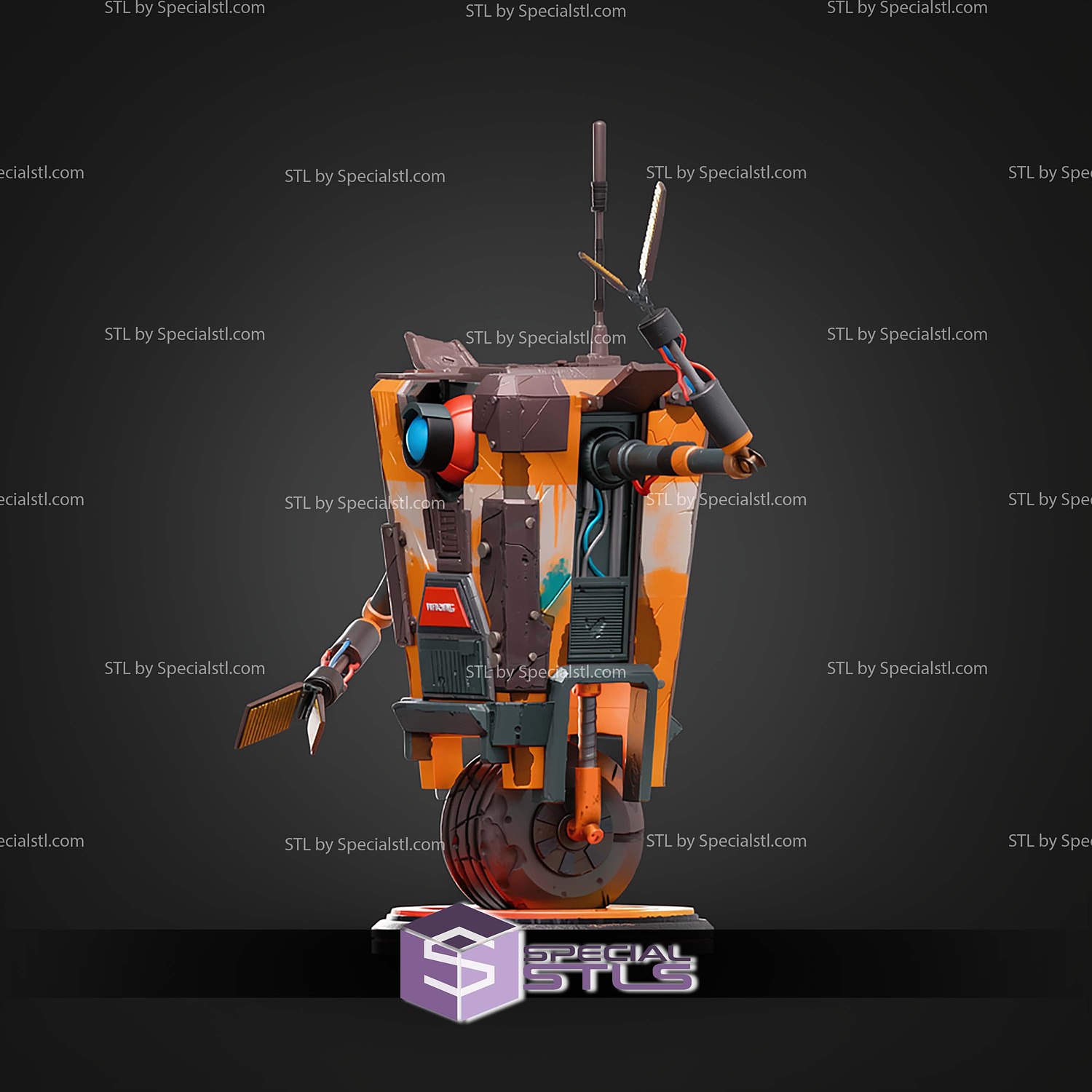 Life Size Claptrap STL Files 3D Model — view 5