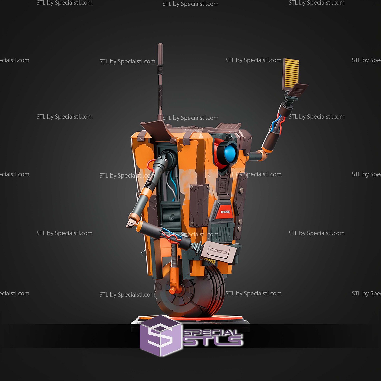 Life Size Claptrap STL Files 3D Model — view 6