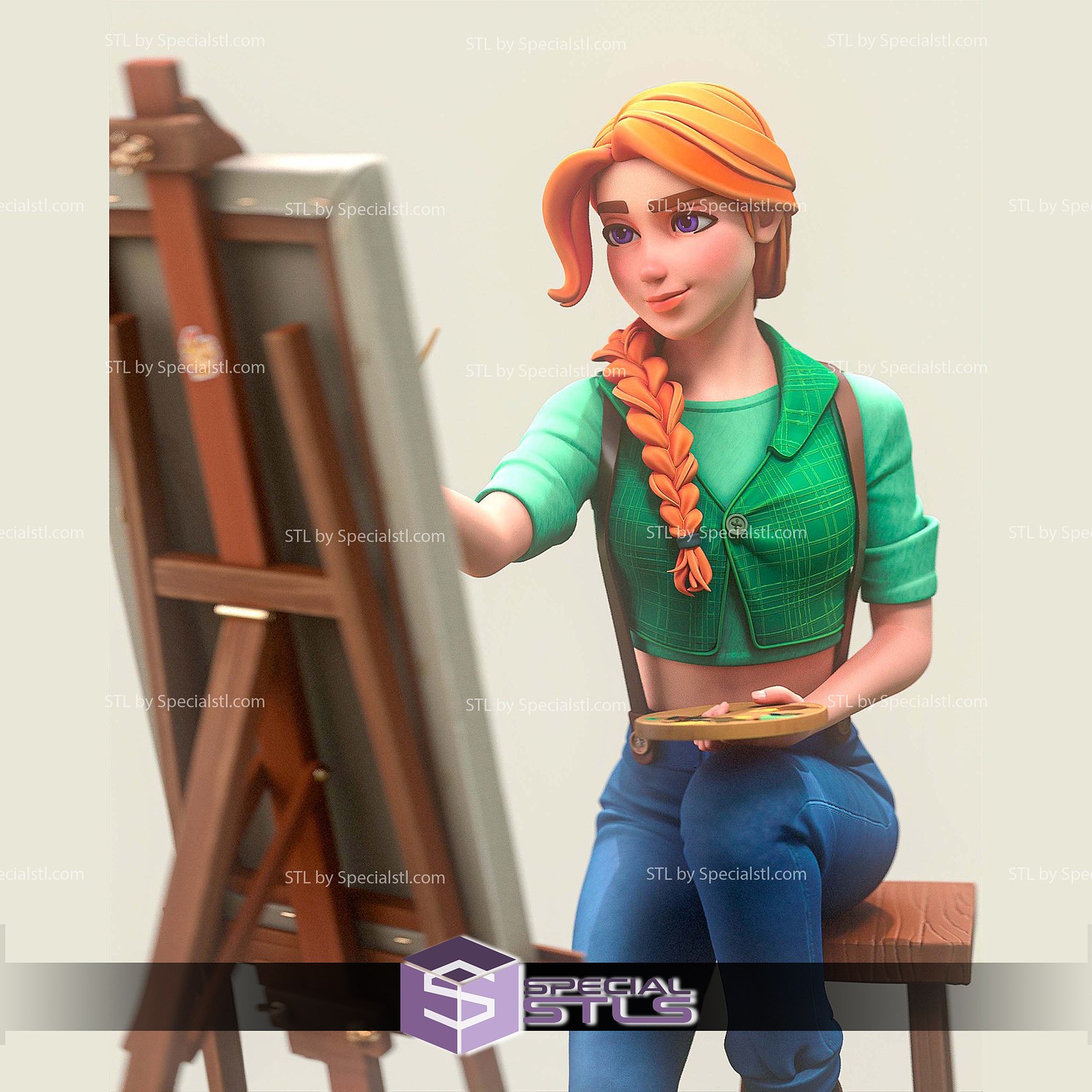 Leah from Stardew Valley 3D Printer Files STL Model — view 3