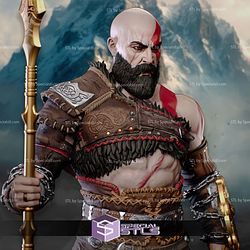 Kratos God of War 313mm STL Files 3D Model