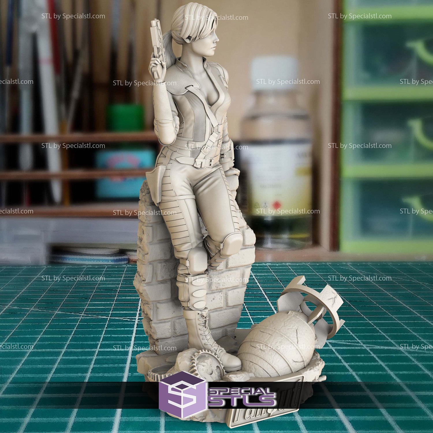 Fallout Lucy by Wall 3D Printer Files STL Model — view 2