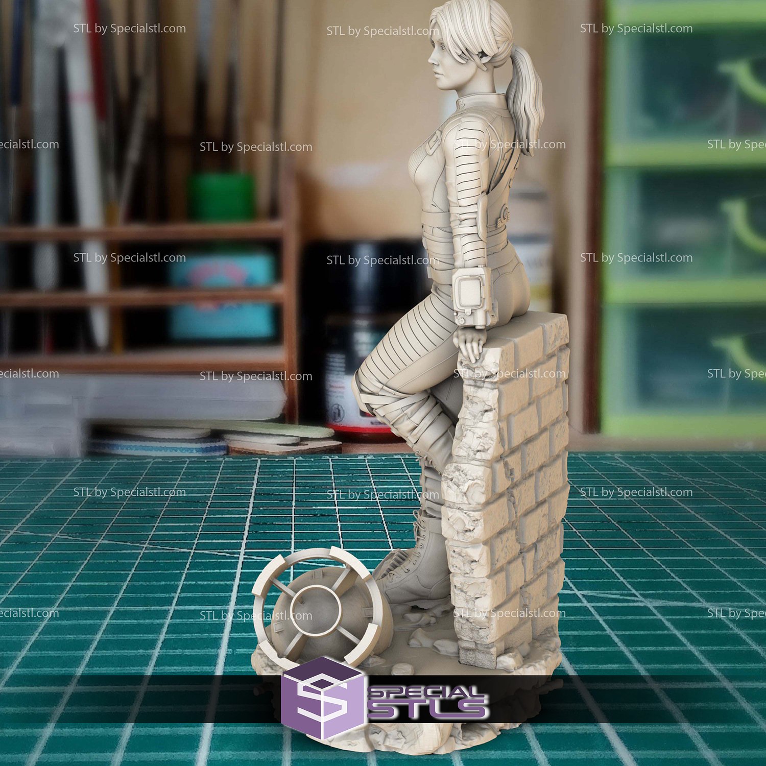 Fallout Lucy by Wall 3D Printer Files STL Model — view 3