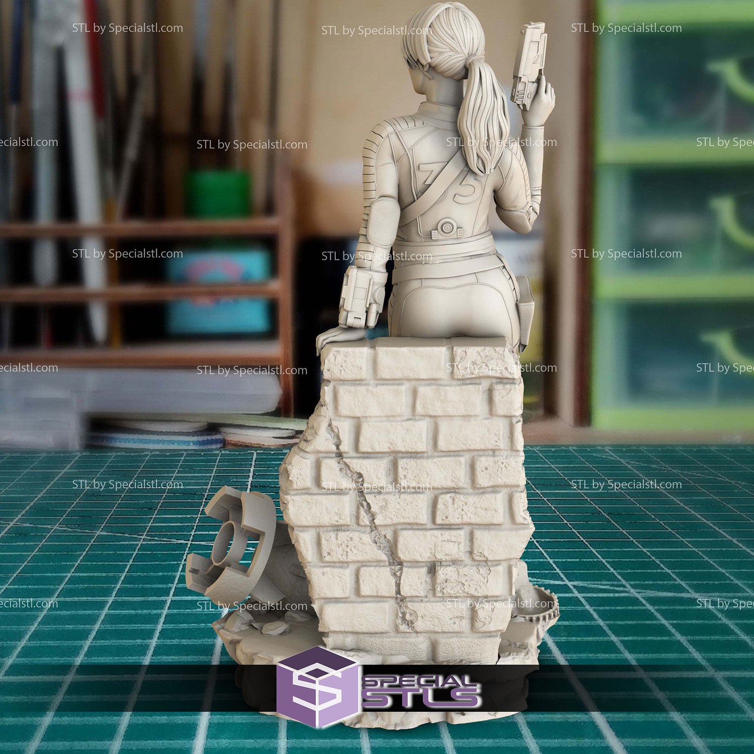 Fallout Lucy by Wall 3D Printer Files STL Model — view 5