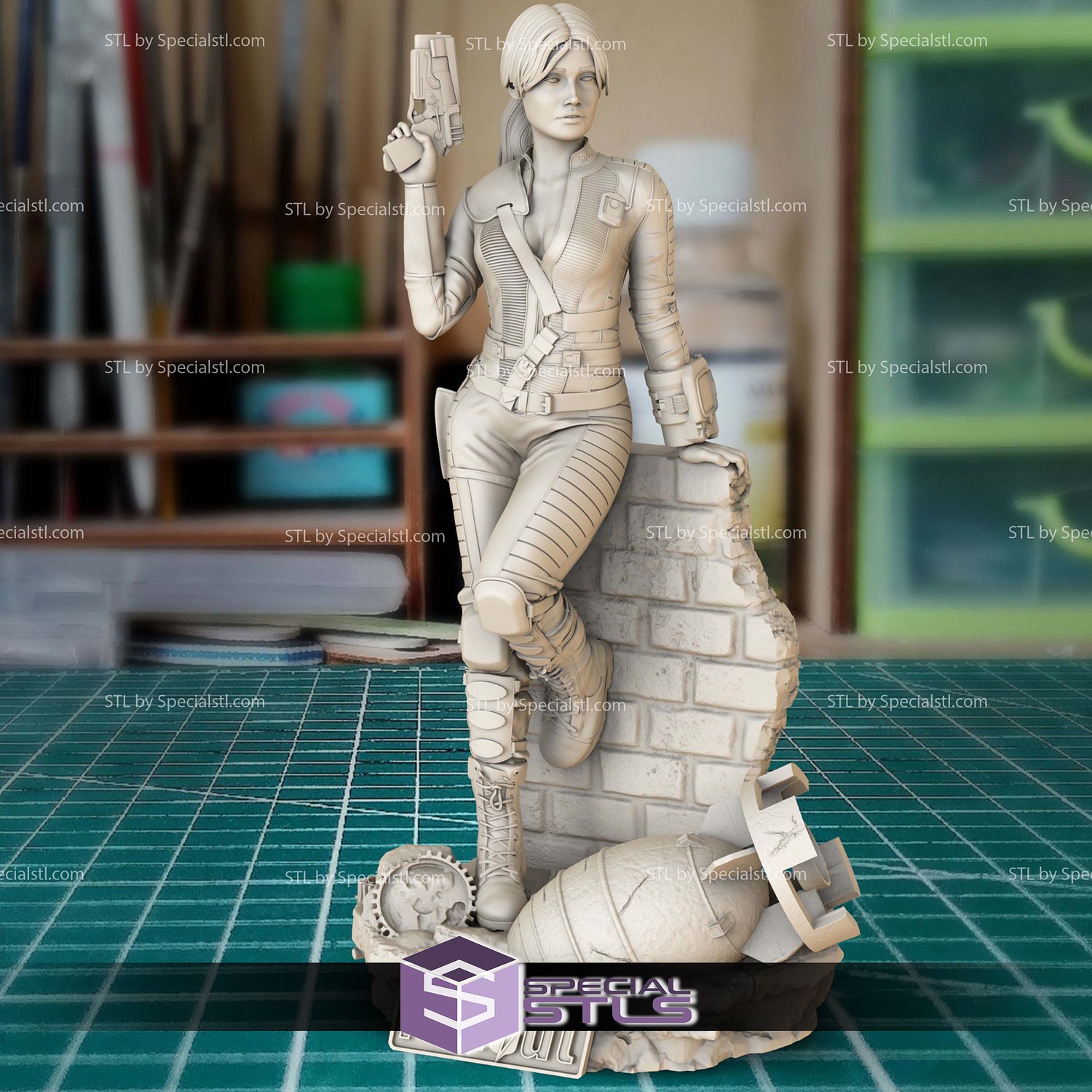 Fallout Lucy by Wall 3D Printer Files STL Model — view 6