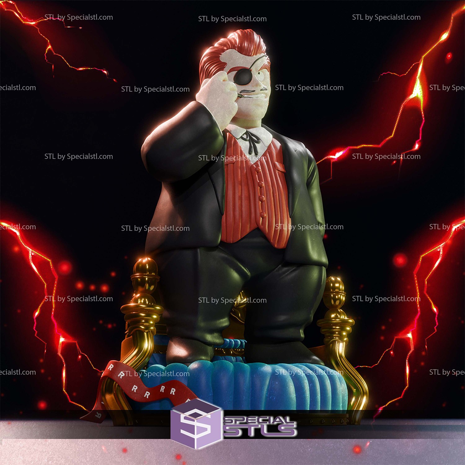 Commander Red Ribbon Dragonball Digital STL Files 3D Model — view 2