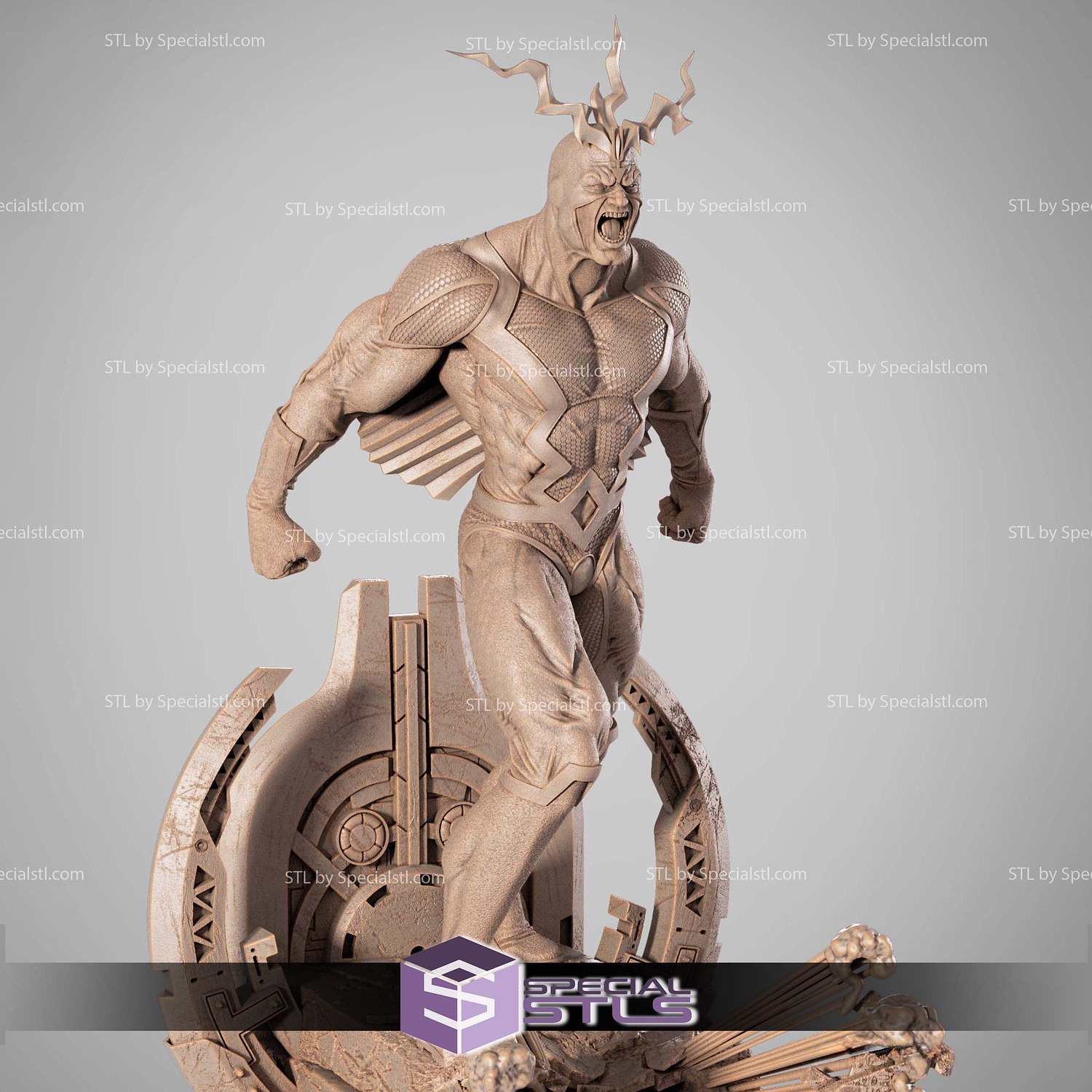 Black Bolt Power 3D Printer Files STL Model — view 2