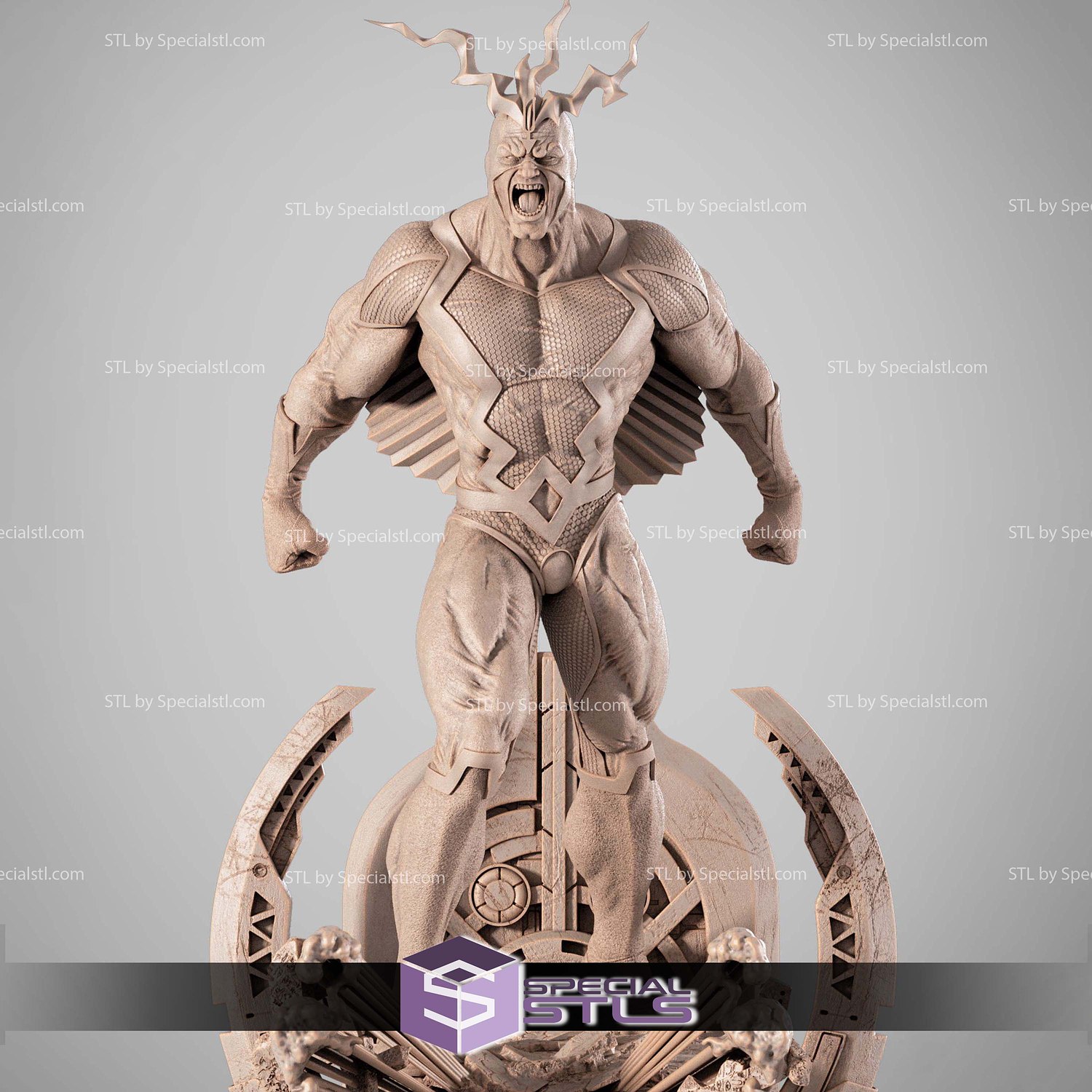 Black Bolt Power 3D Printer Files STL Model — view 3