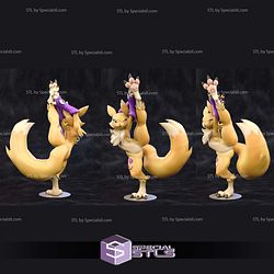 Renamon Stretching Yoga 3D Print Files STL Model