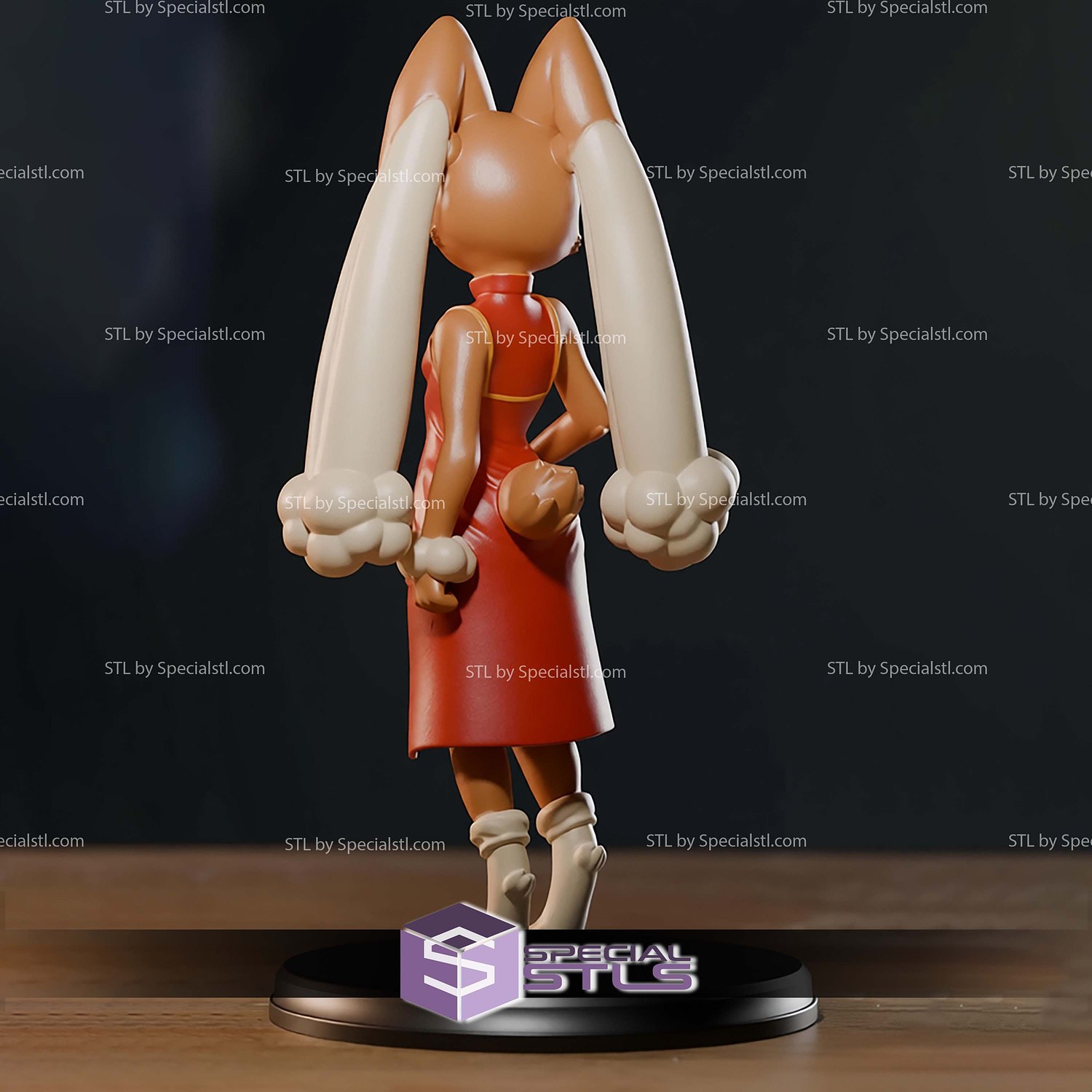 Lopunny Furry Chinese Dress STL Files 3D Model — view 2