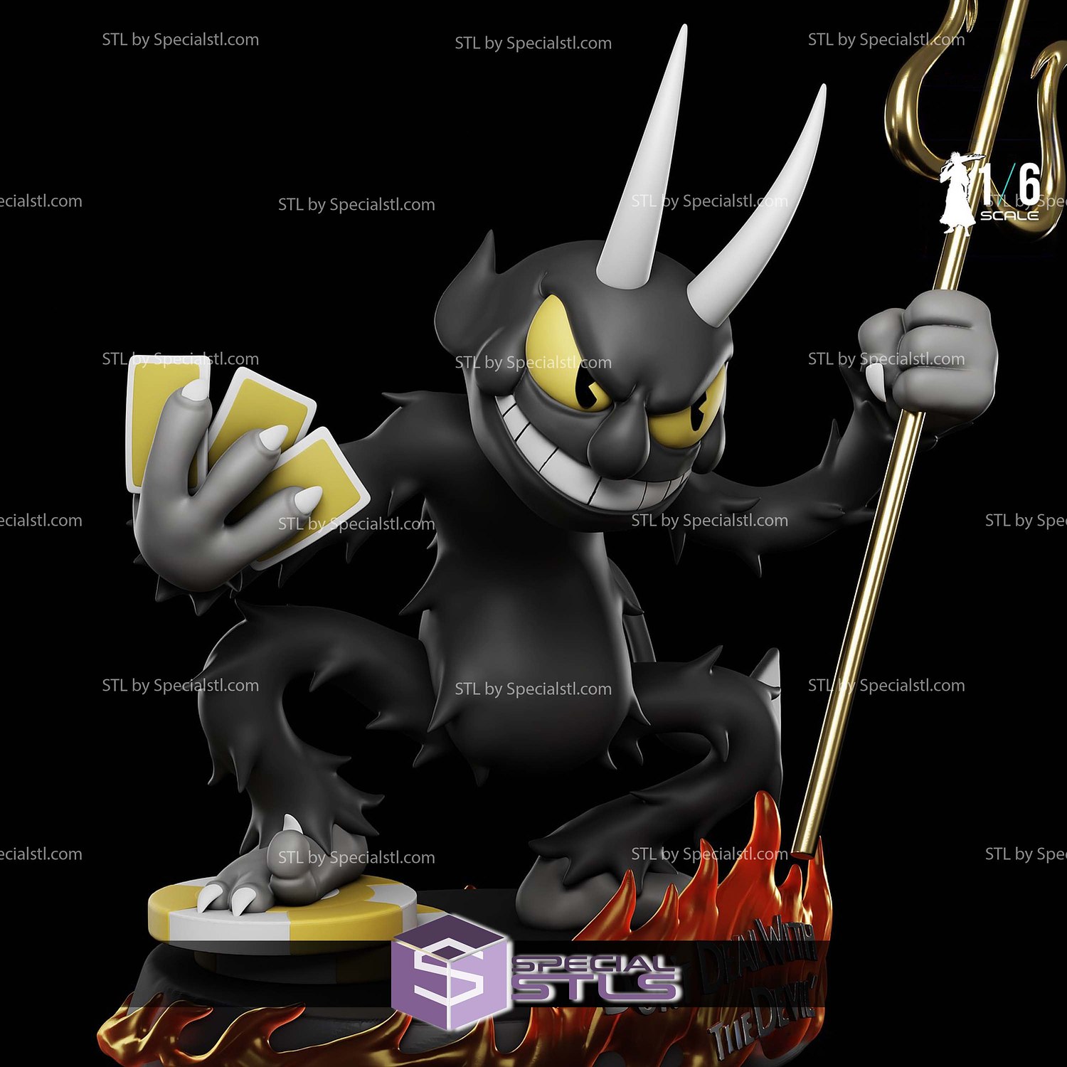 Devil Cuphead STL Files 3D Model — view 2