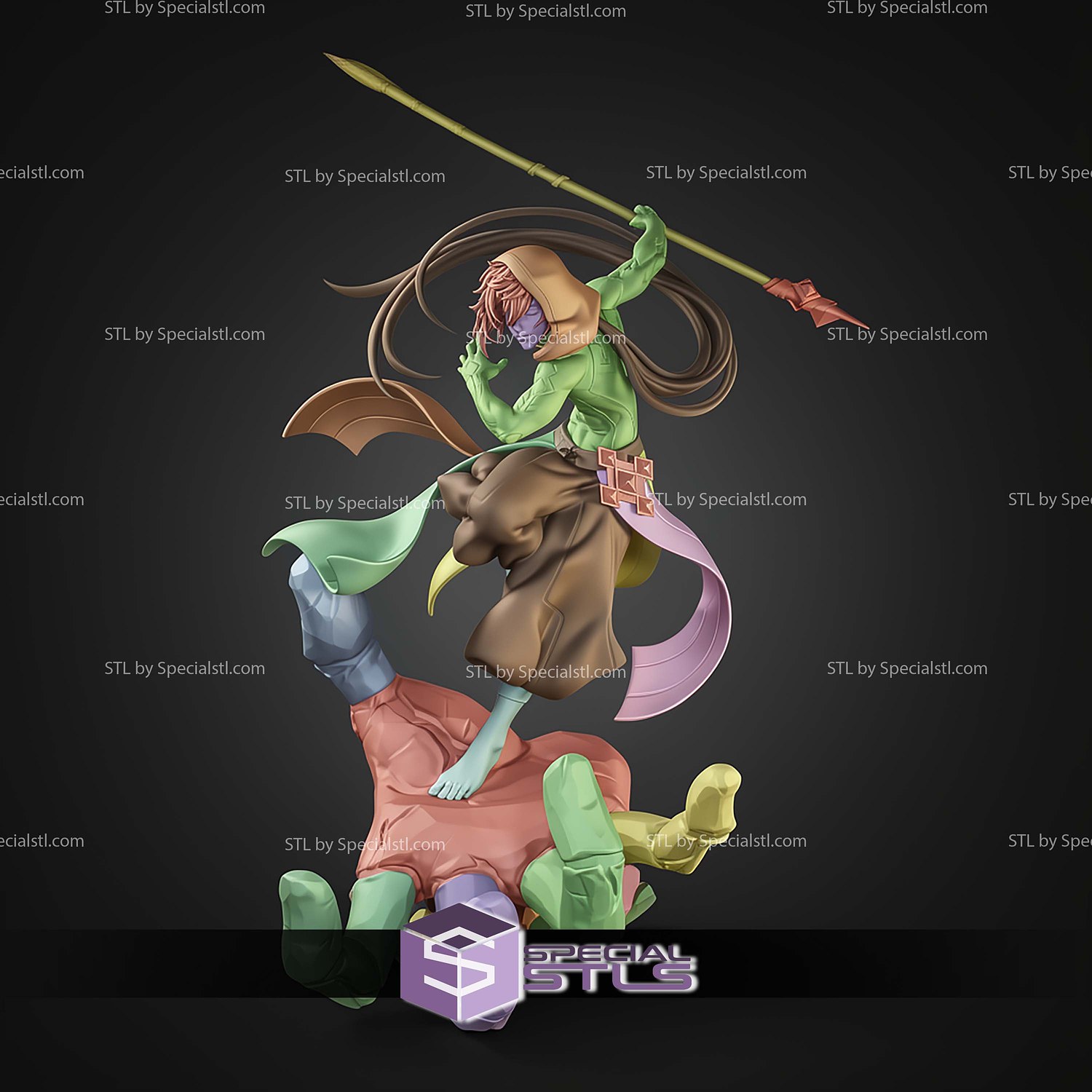 Zhongli Genshin Impact 372mm STL Files 3D Model — view 7