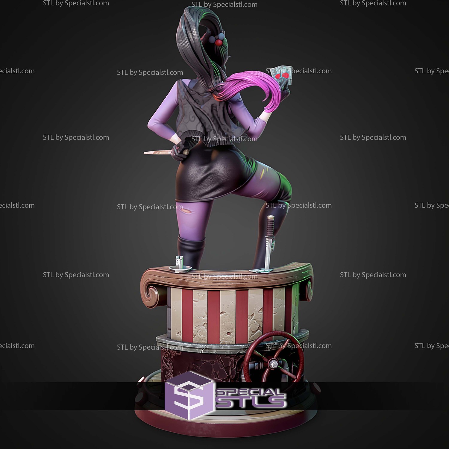 Punchline And Card DC 1 6 STL Files 3D Model — view 3