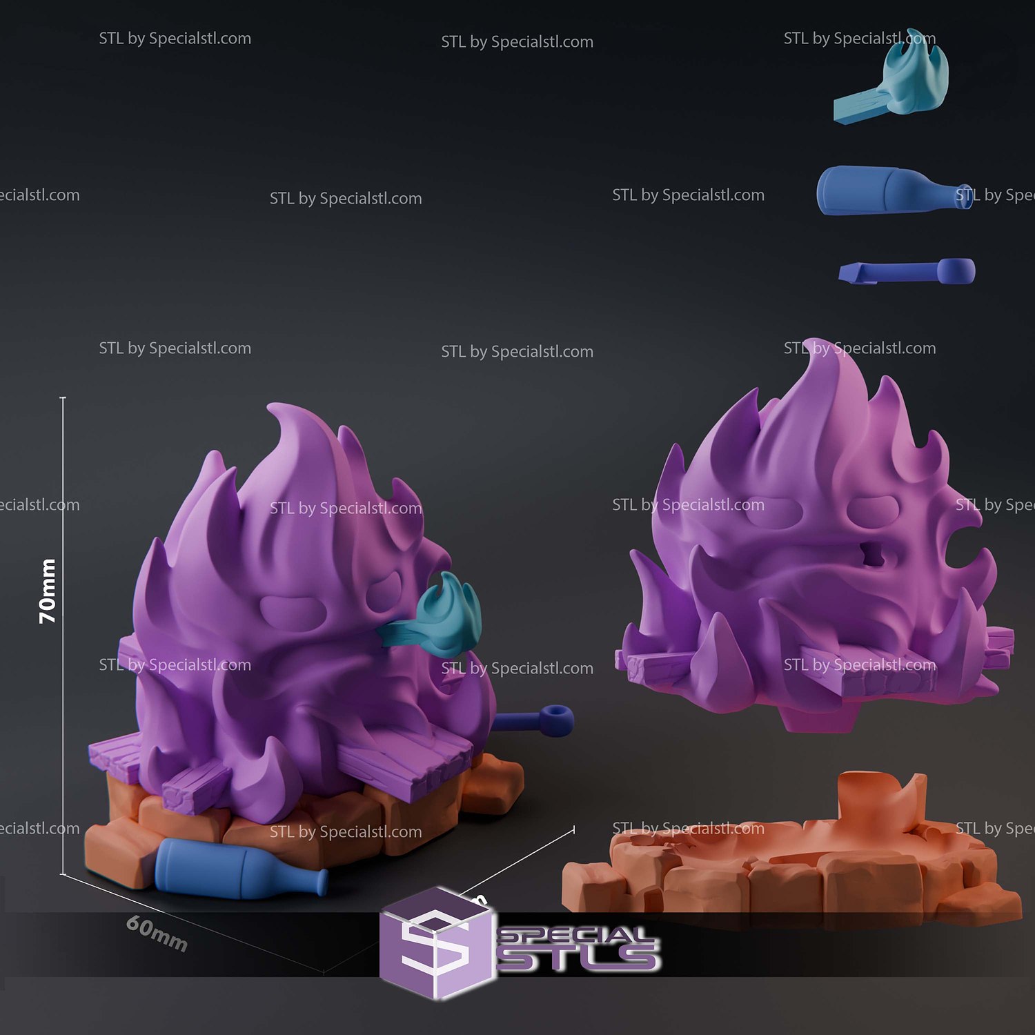 Calcifer Howl Moving Castle 3D Printer Files Model — view 2