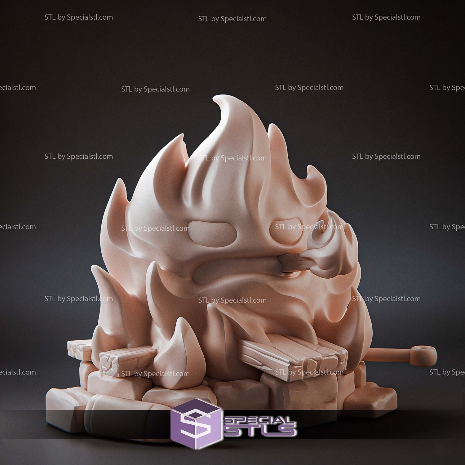 Calcifer Howl Moving Castle 3D Printer Files Model — view 3