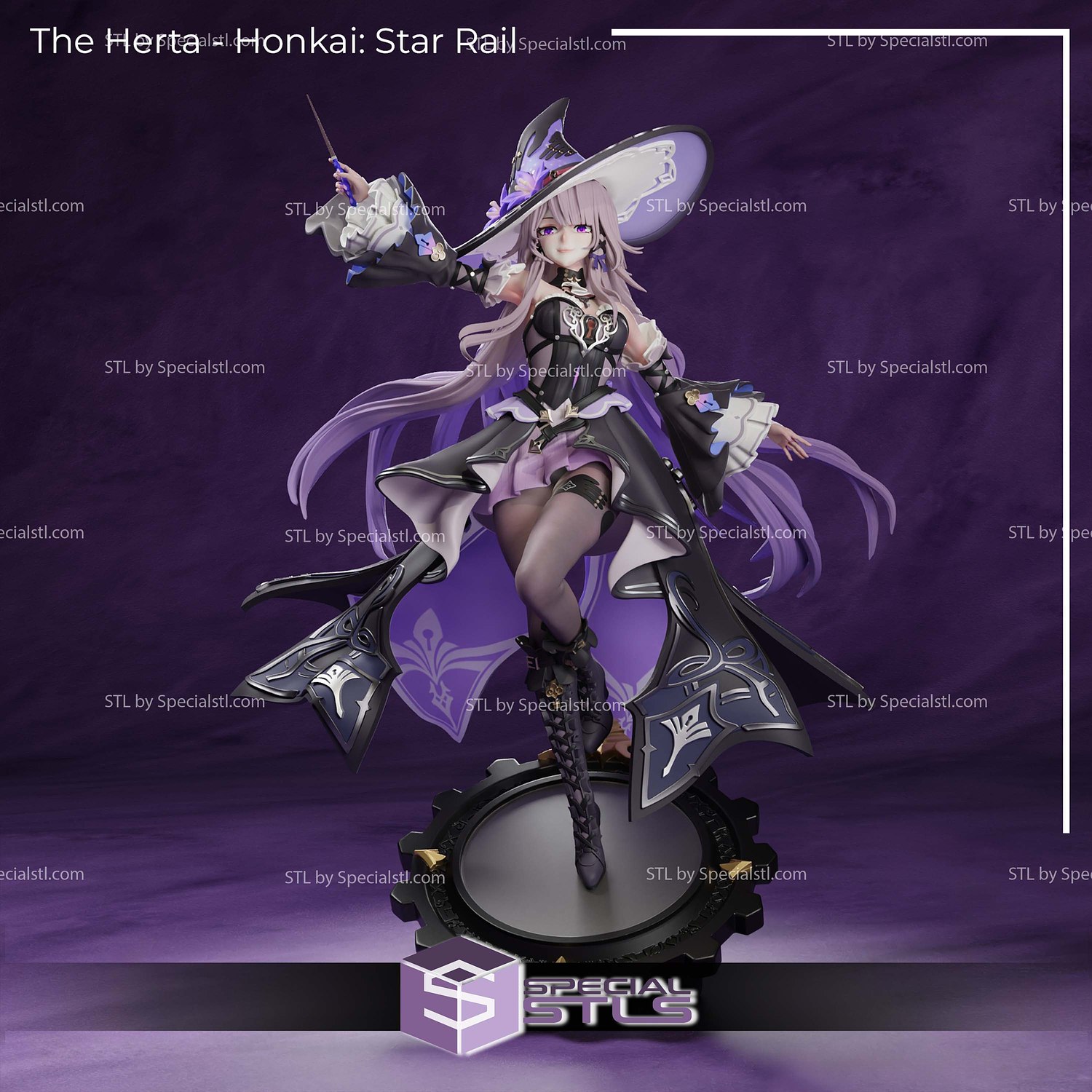 The Herta Honkai Star Rail in Action 3D Printer Files STL Model — view 2