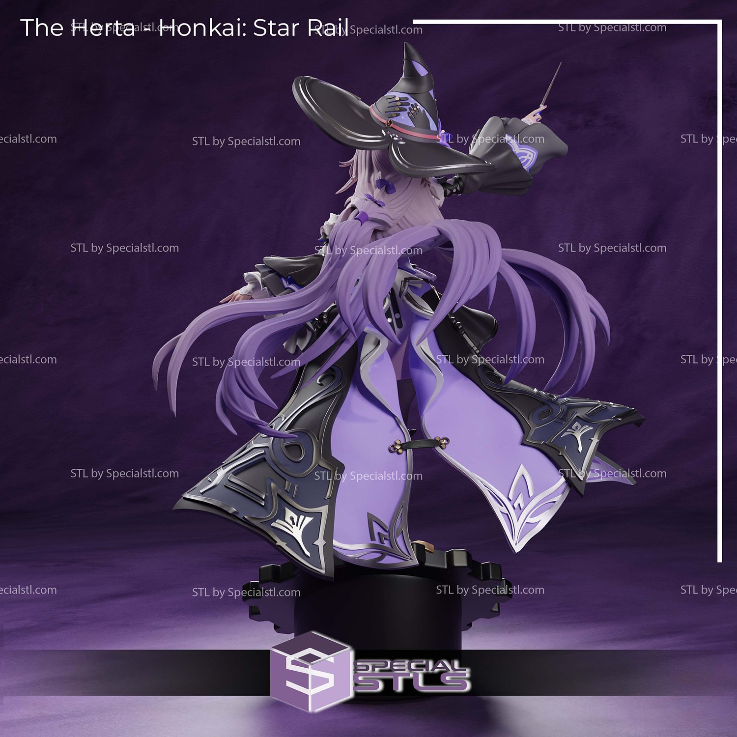 The Herta Honkai Star Rail in Action 3D Printer Files STL Model — view 3