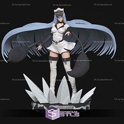 Esdeath Akame Ga Kill Long Hair STL Files 3D Model