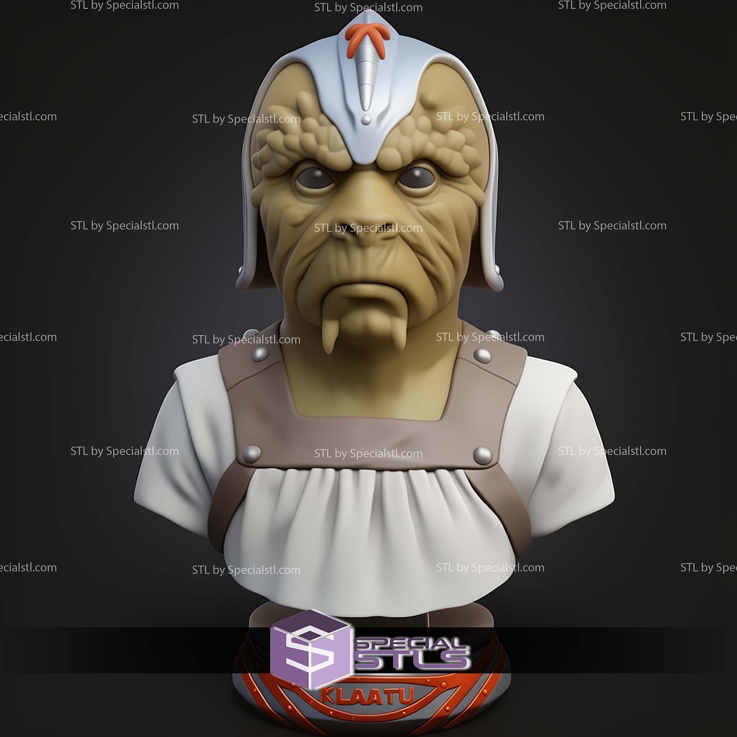 Basic STL Collection Klaatu Bust 3D Model — view 2