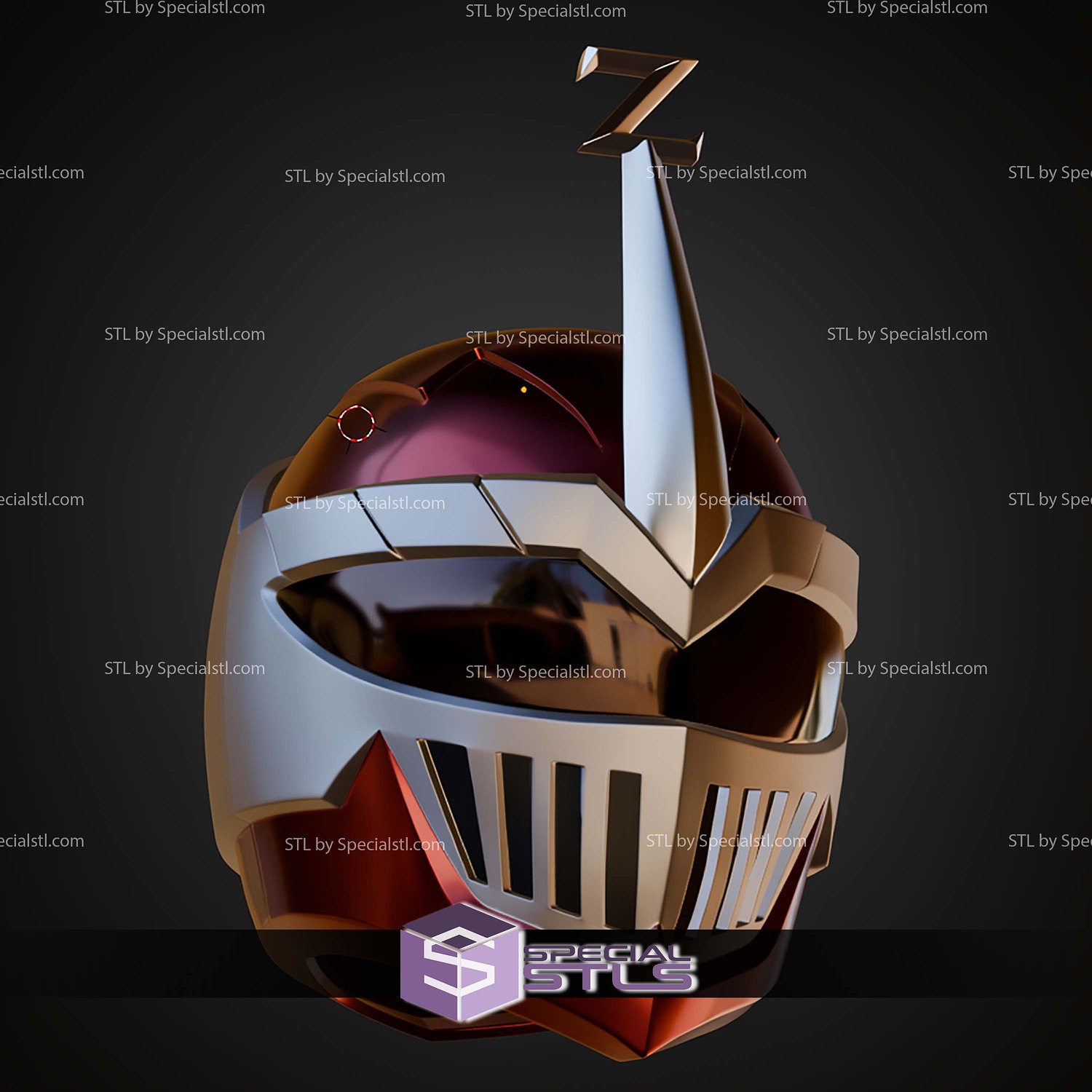 Cosplay STL Files Lord Zedd Ranger Helmet 3D Model — view 2