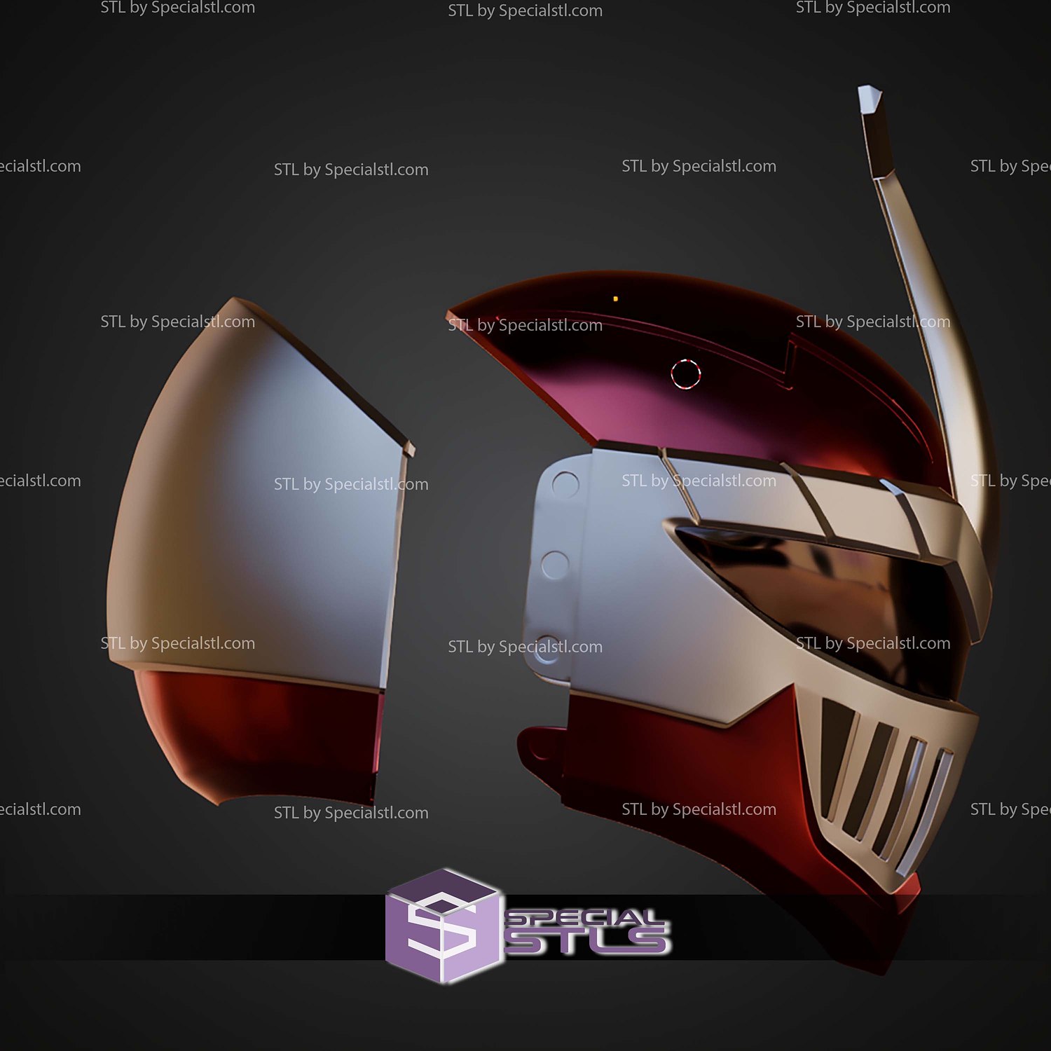 Cosplay STL Files Lord Zedd Ranger Helmet 3D Model — view 3