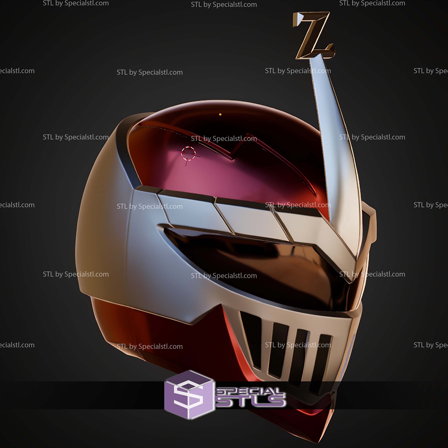 Cosplay STL Files Lord Zedd Ranger Helmet 3D Model — view 5