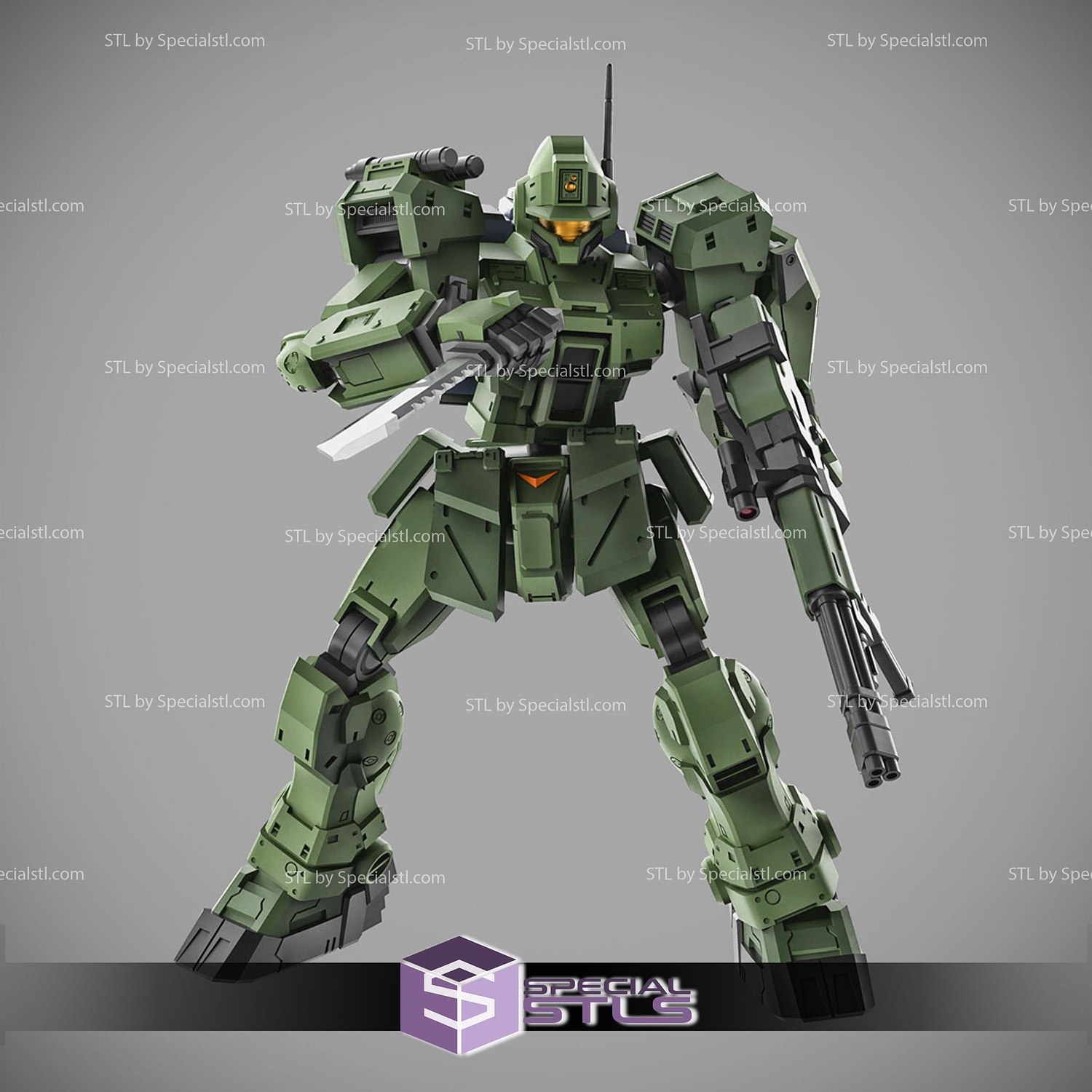 Gundam GM Spartan 3D Printer Files STL Model — view 2