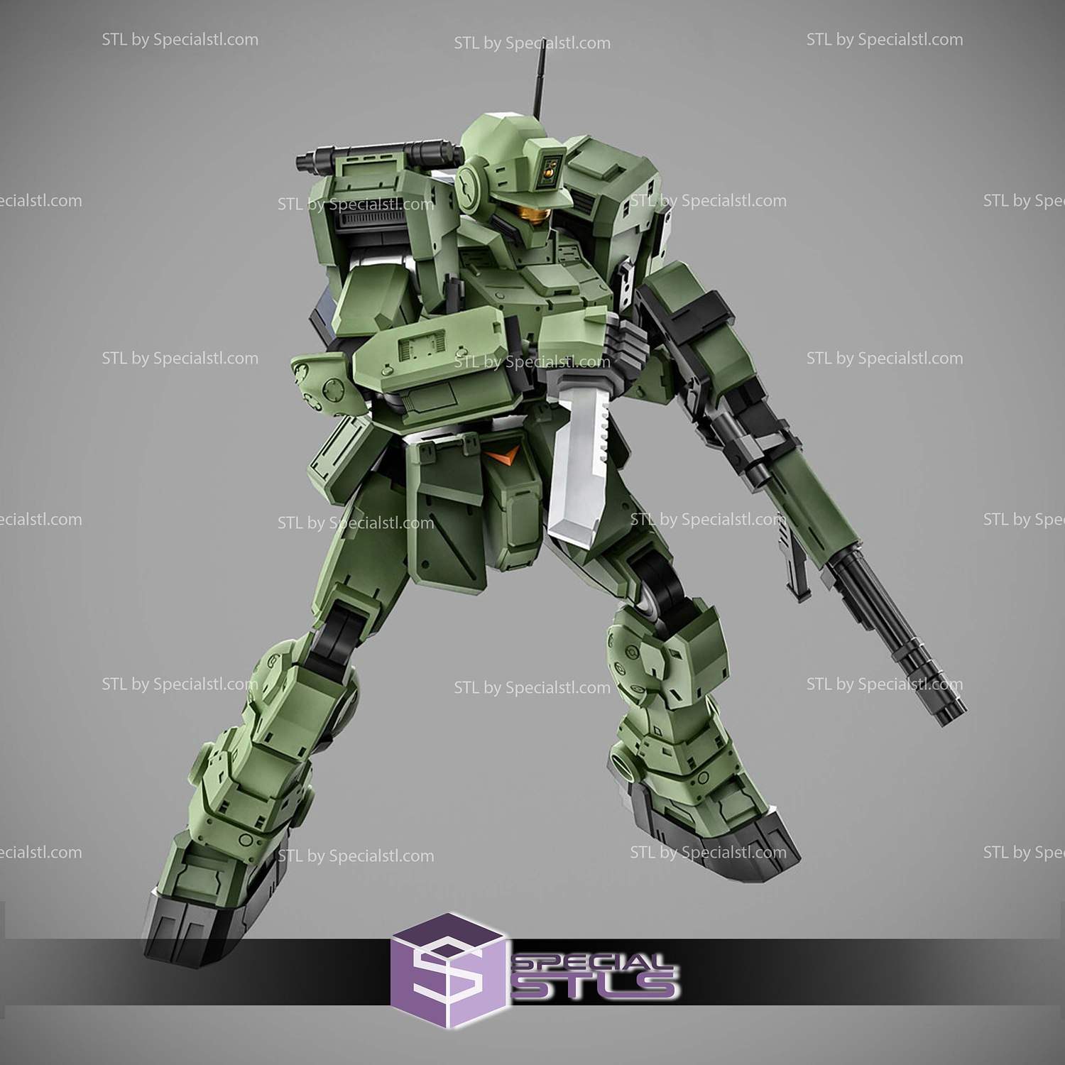 Gundam GM Spartan 3D Printer Files STL Model — view 3