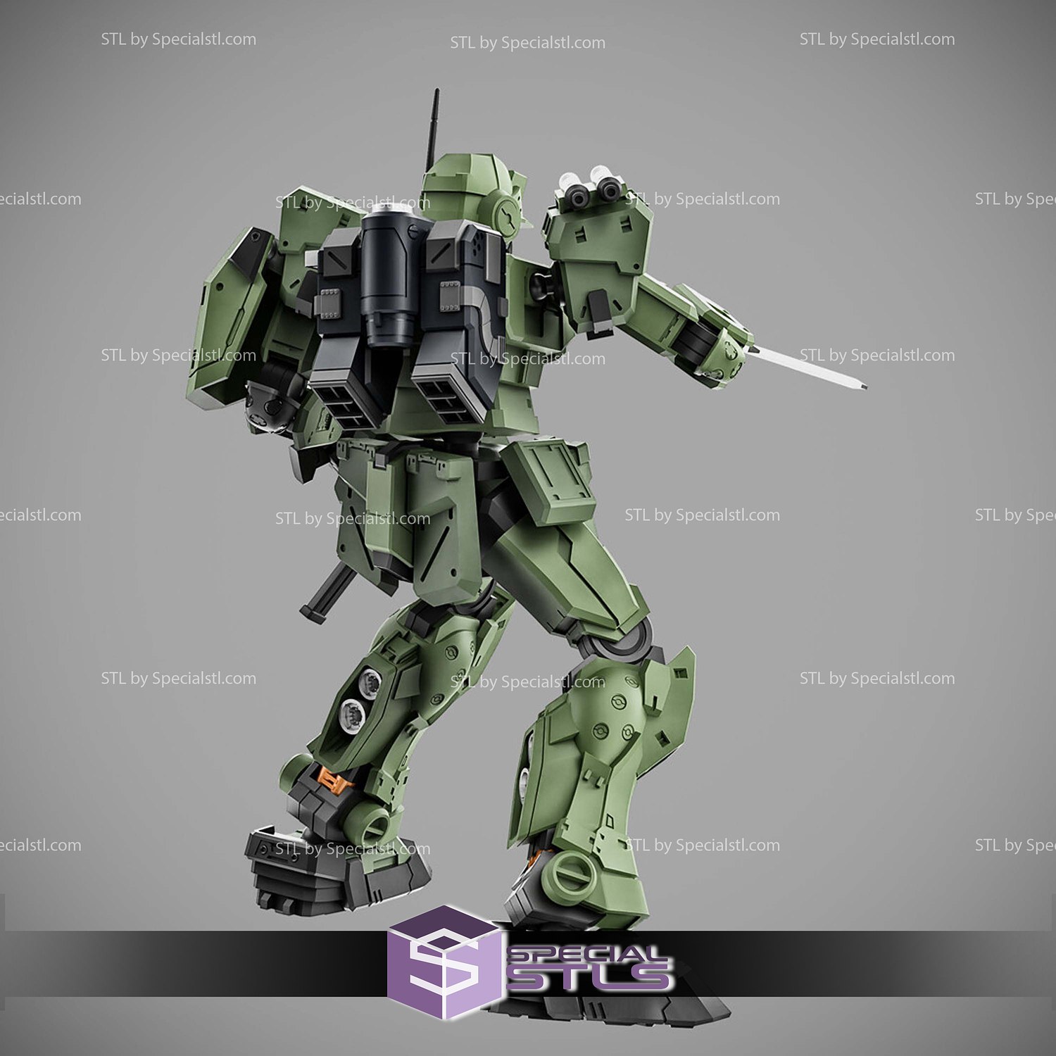 Gundam GM Spartan 3D Printer Files STL Model — view 4
