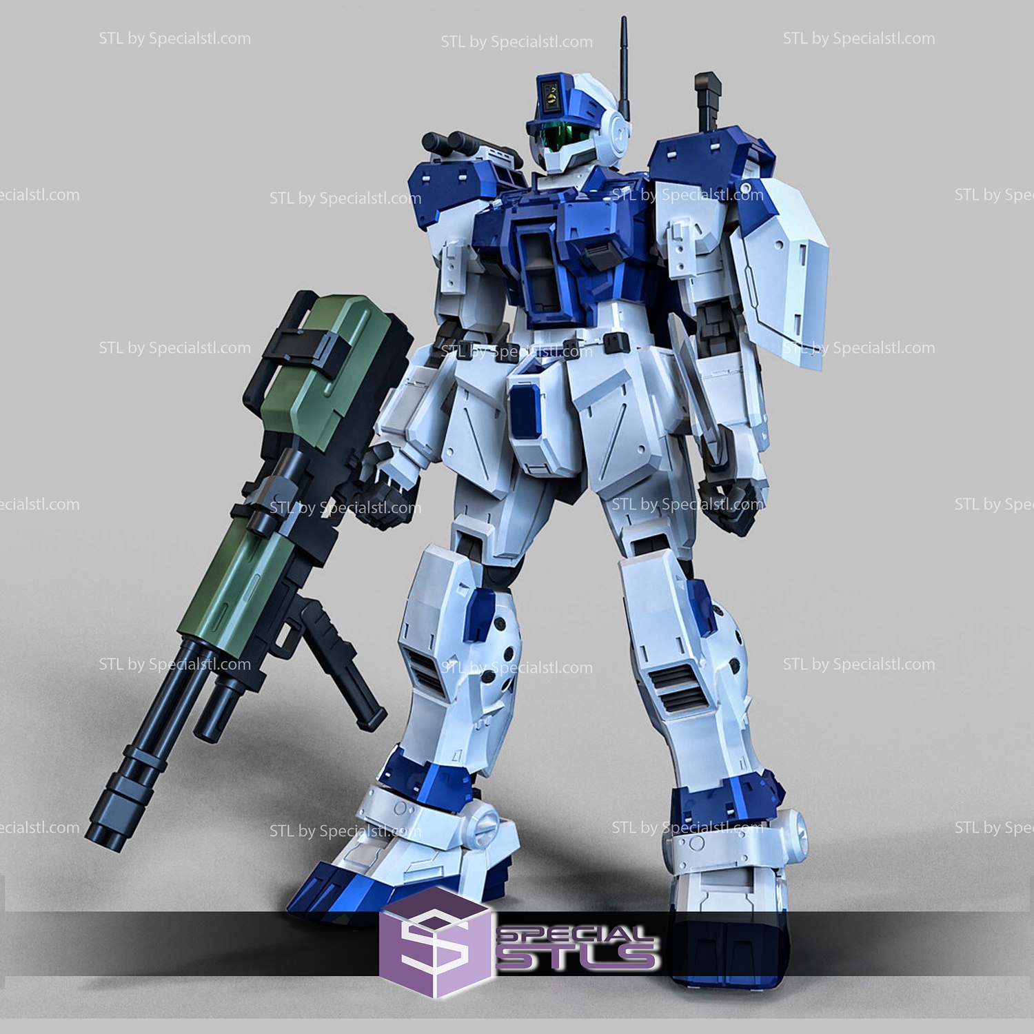 Gundam GM Spartan 3D Printer Files STL Model — view 6