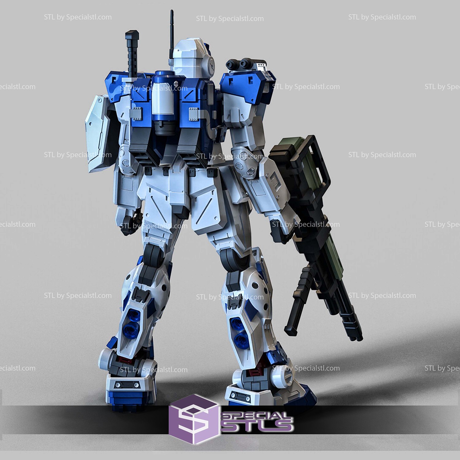 Gundam GM Spartan 3D Printer Files STL Model — view 7